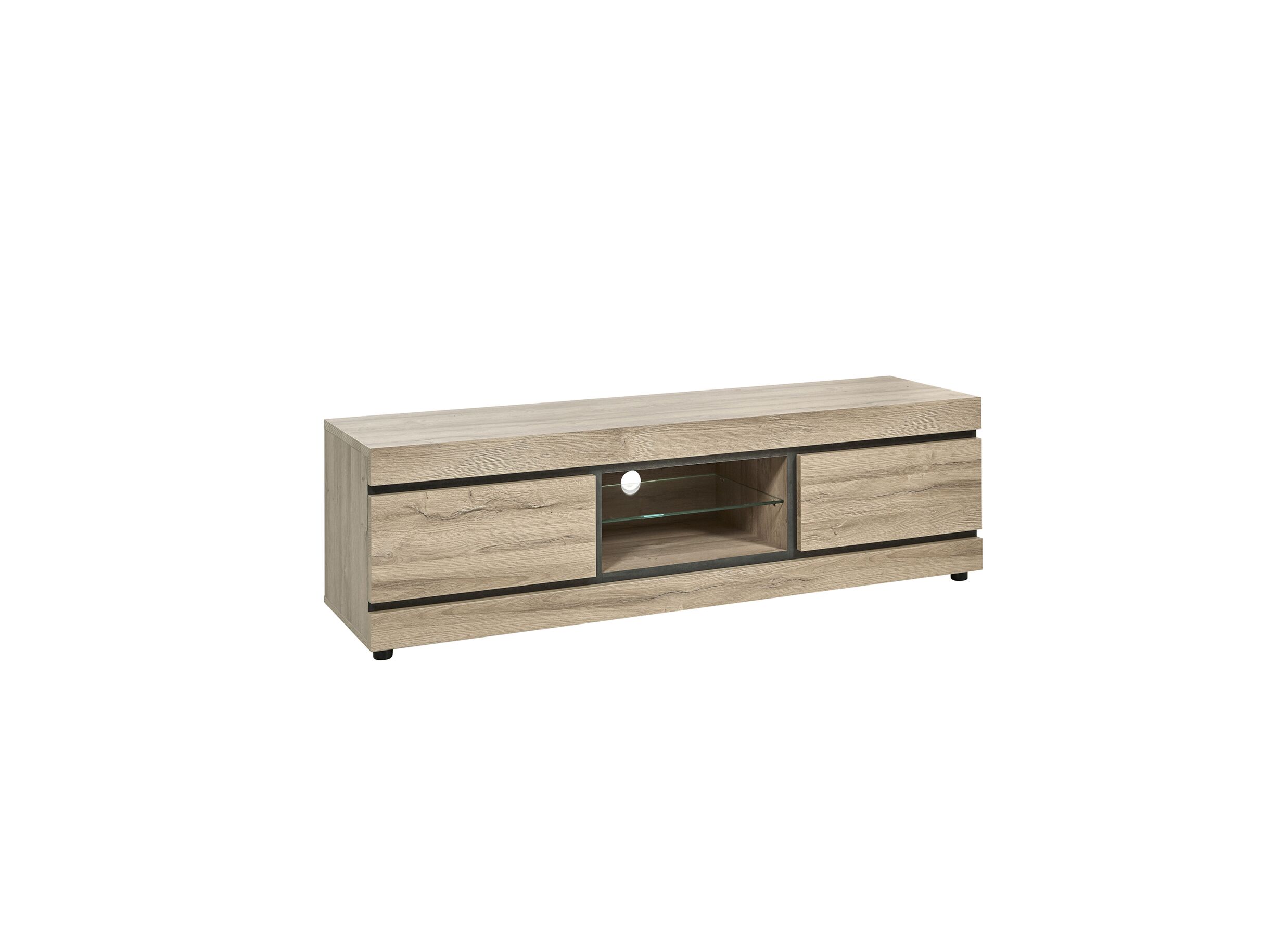 Tv-meubel Marnix 175cm - meubelplaat - bruin