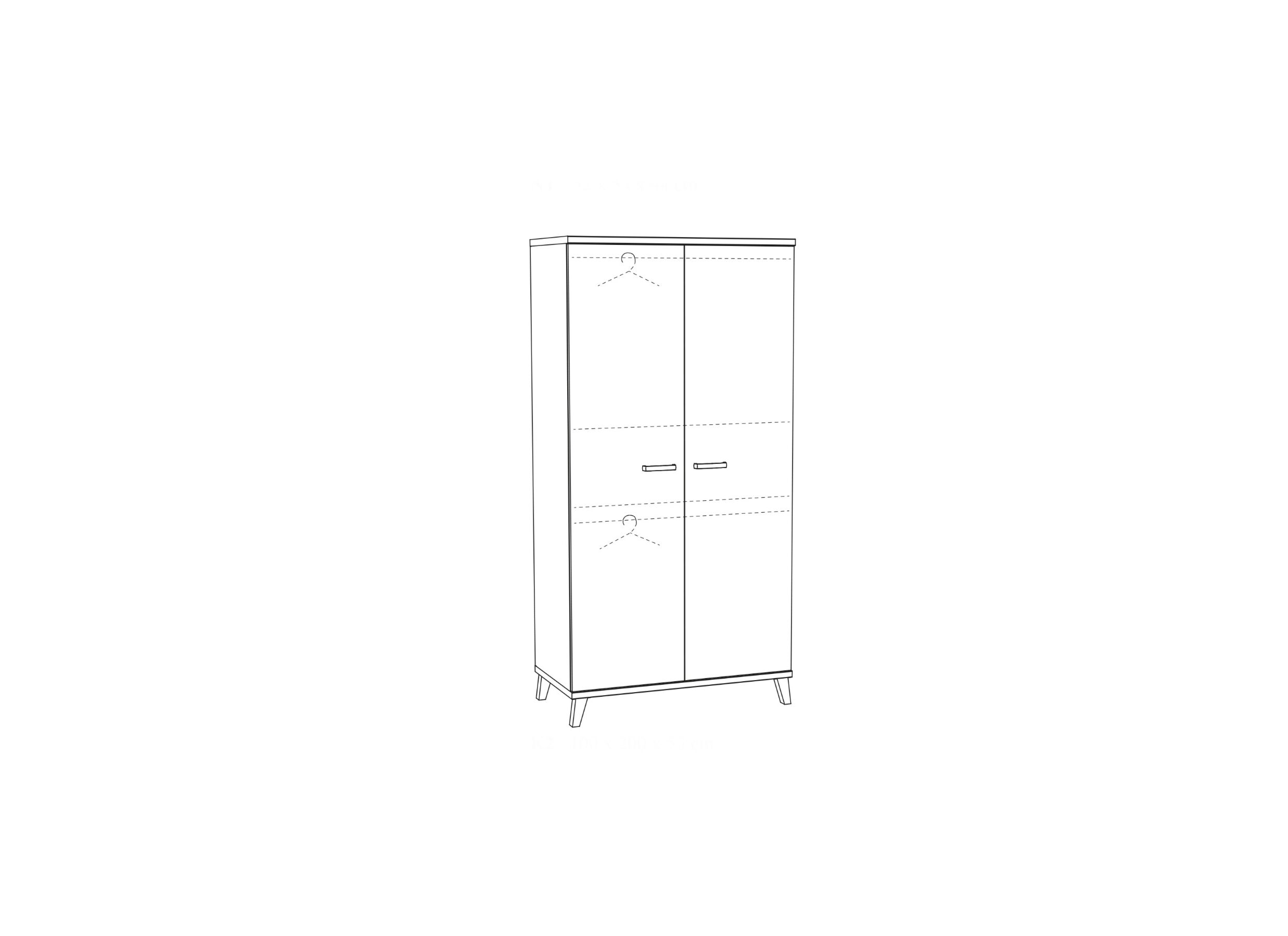 Disposition - Garde-robe Evy 1 100cm