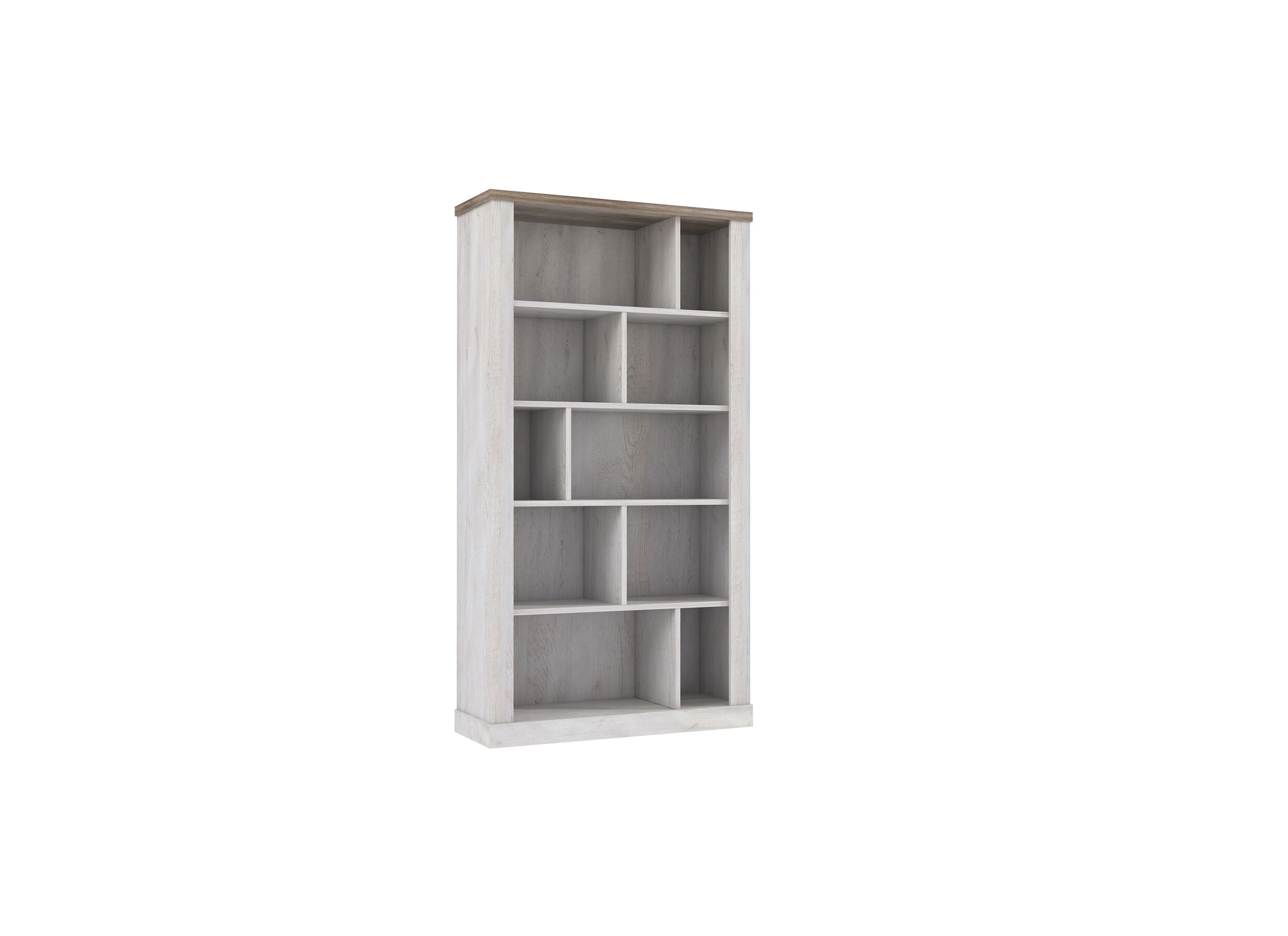 Boekenkast Duro 114x212x41cm - meubelplaat - pine white/antique oak