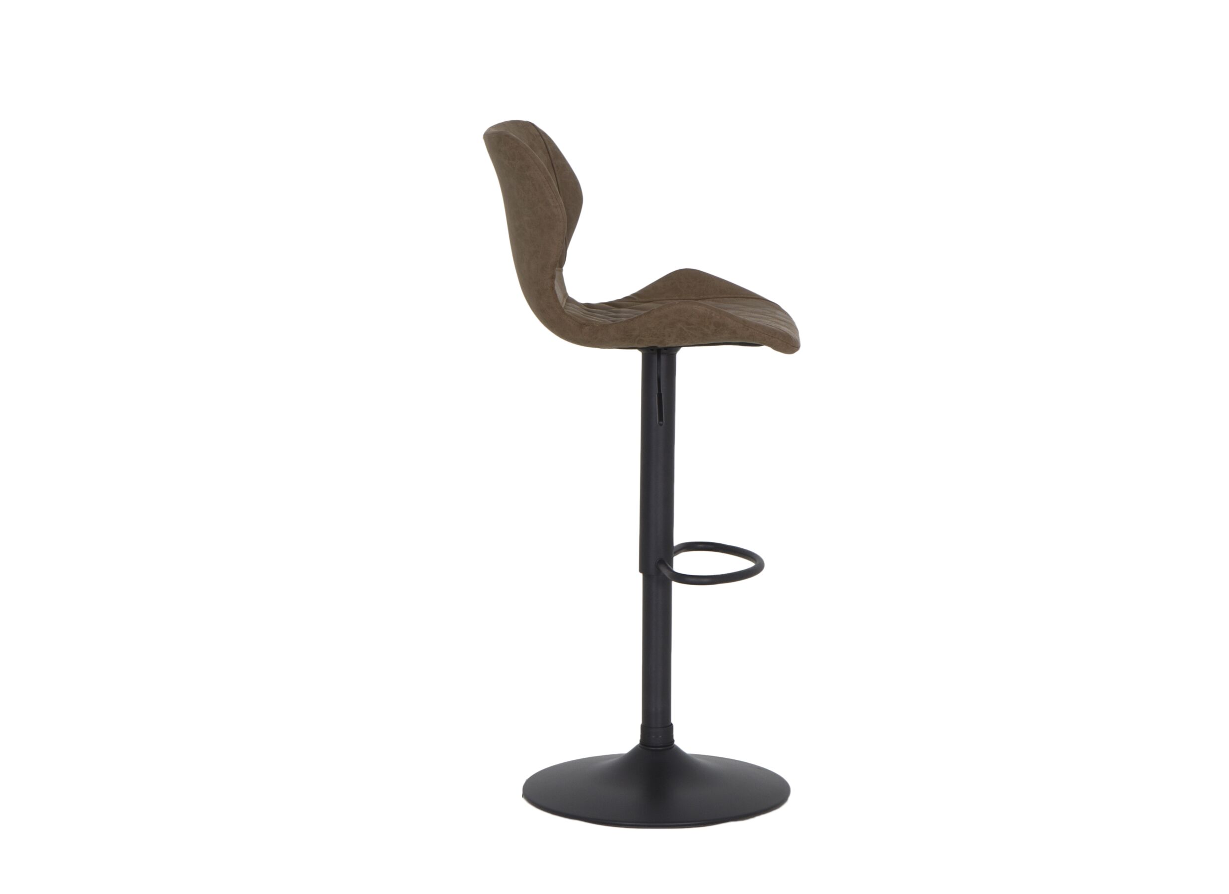 Barstoel Toro ZH58-80cm - lederlook - bruin