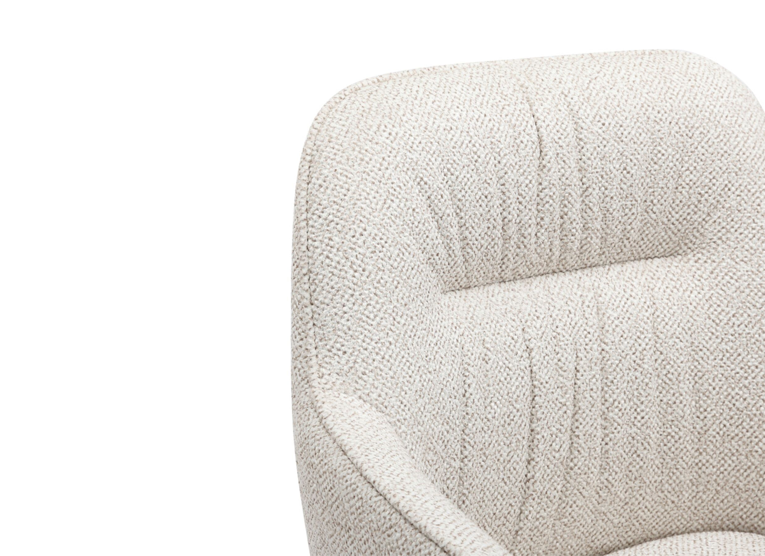 Detail - Chaise coque Tristan 63x62,5x86,5cm - fibre polyester - beige