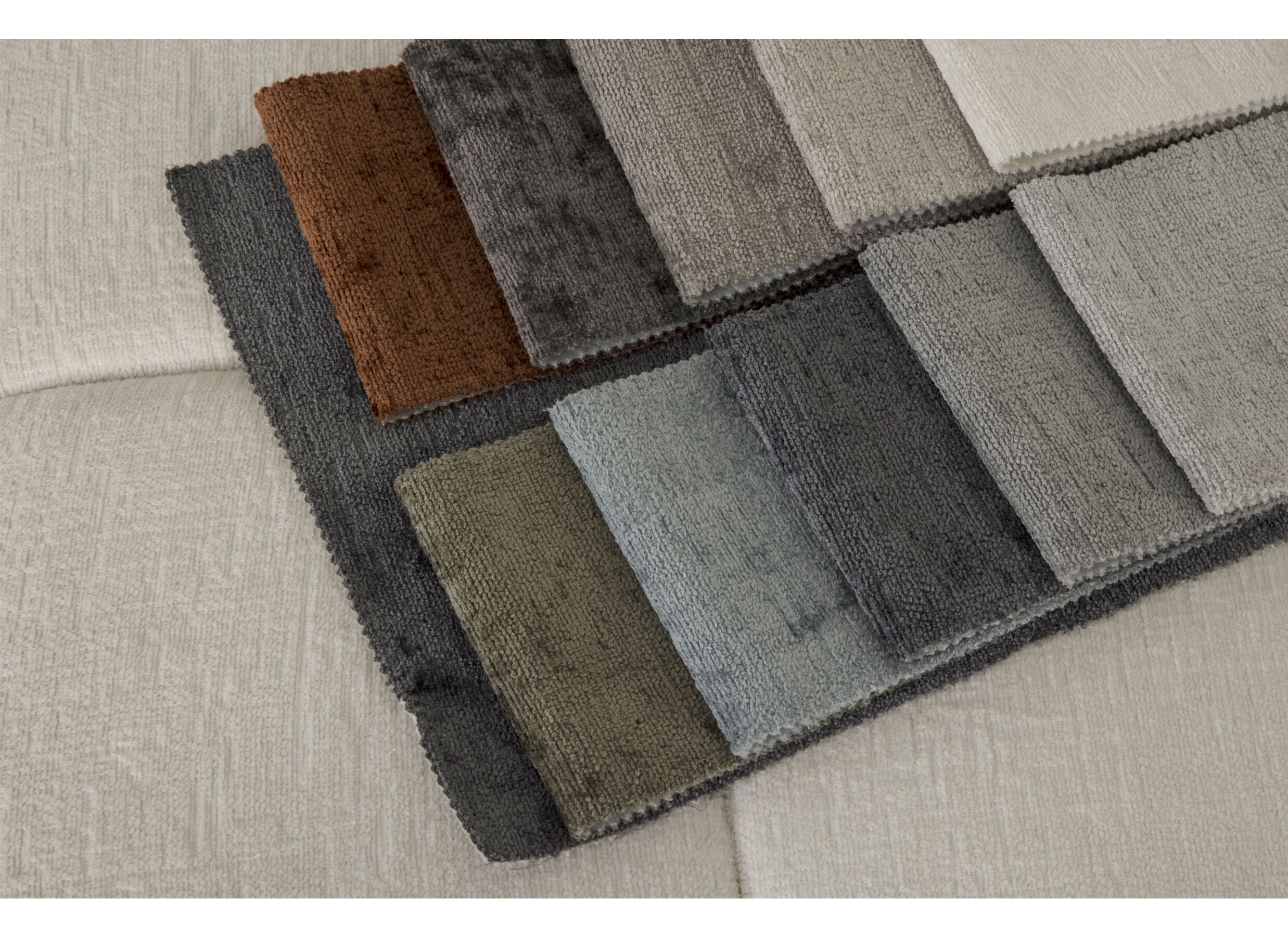 Couleurs - Canapé d'angle Satellite-S 323x222cm - tissu - naturel
