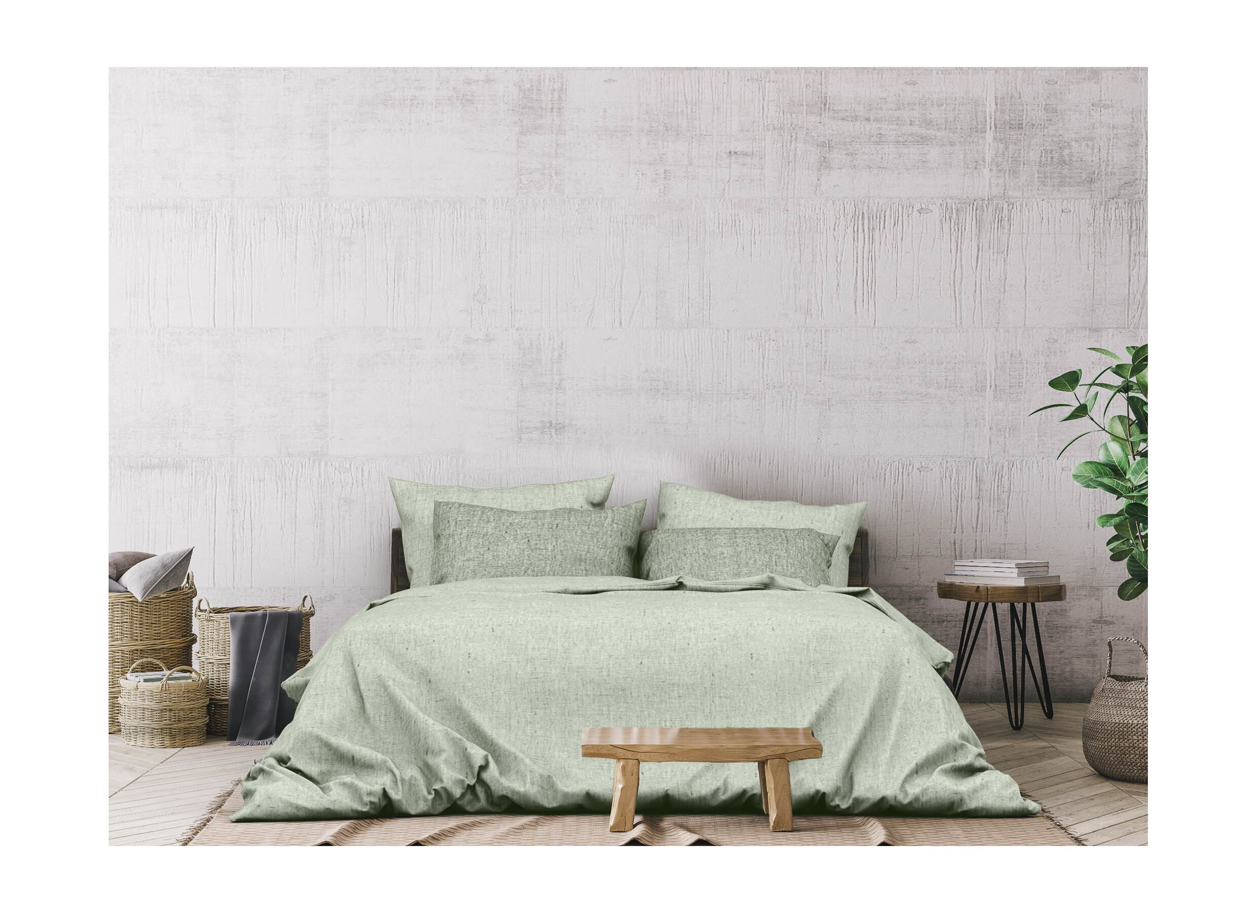 Foto ambiance - Housse de couette Franela 260x220cm - flanelle - laurel green