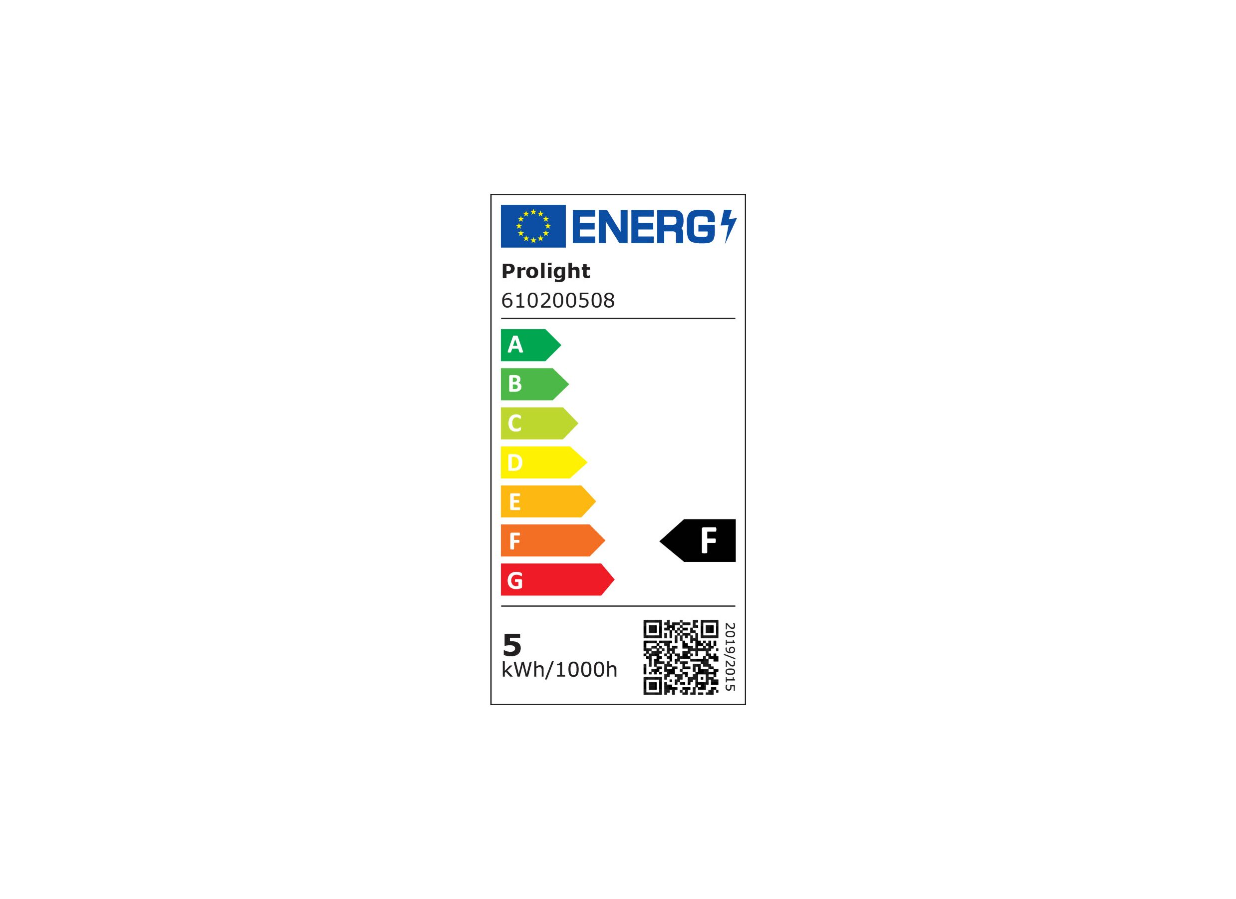 Energielabel - Ledlamp Kaars 4,5W E14