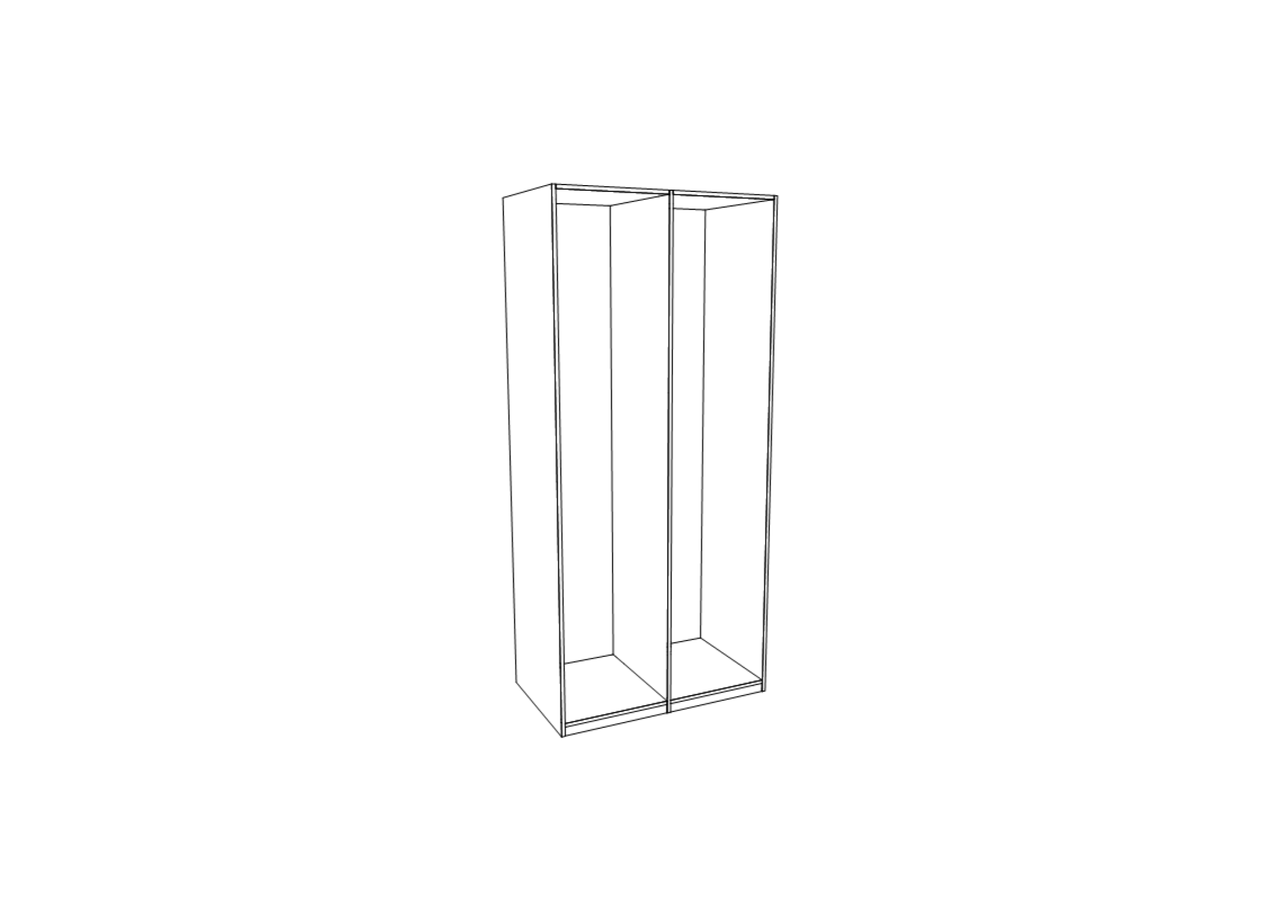 Disposition - Garde-robe Holmes 100cm - MDF - chêne