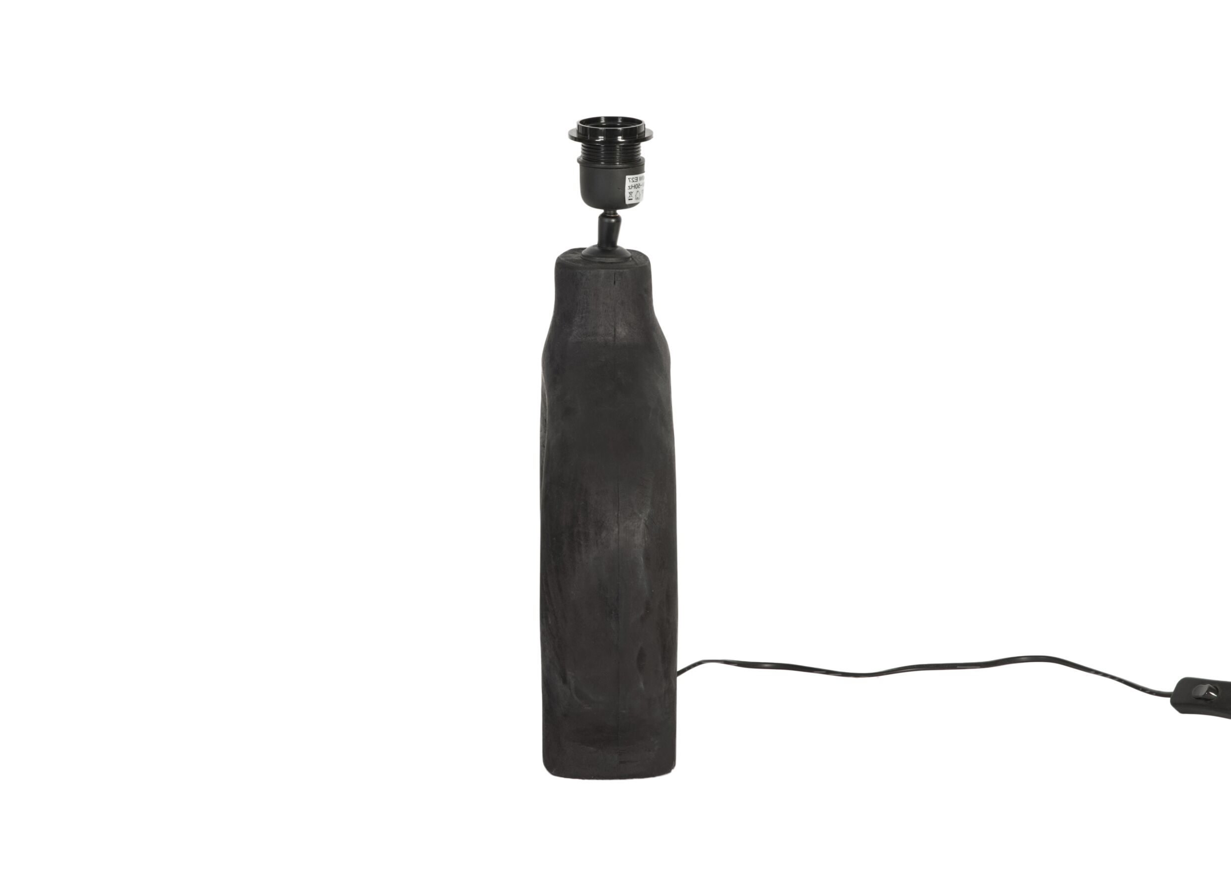 Overzichtsfoto - Lampenvoet E27 H35cm - hout - zwart