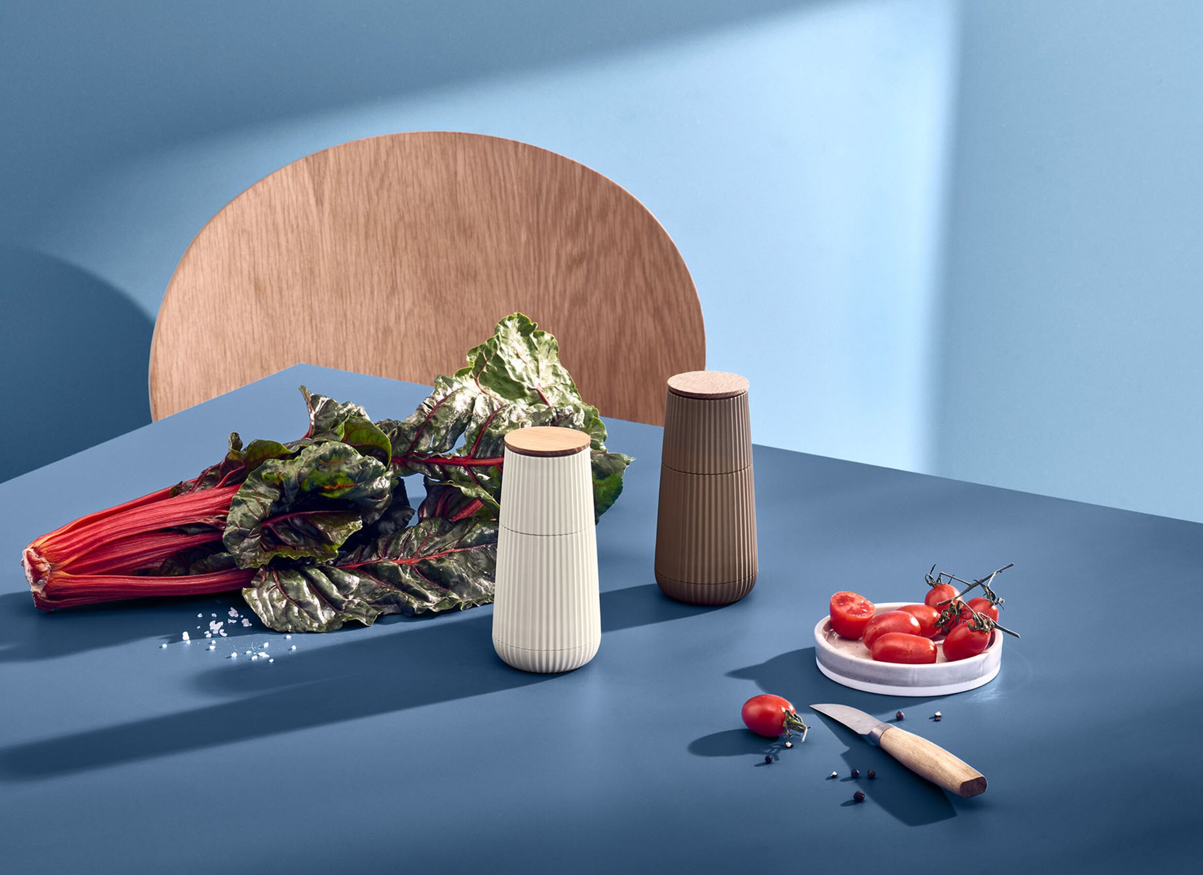 Sfeerfoto - Peper en zoutmolen Scape H13cm - kunststof - beige & bruin