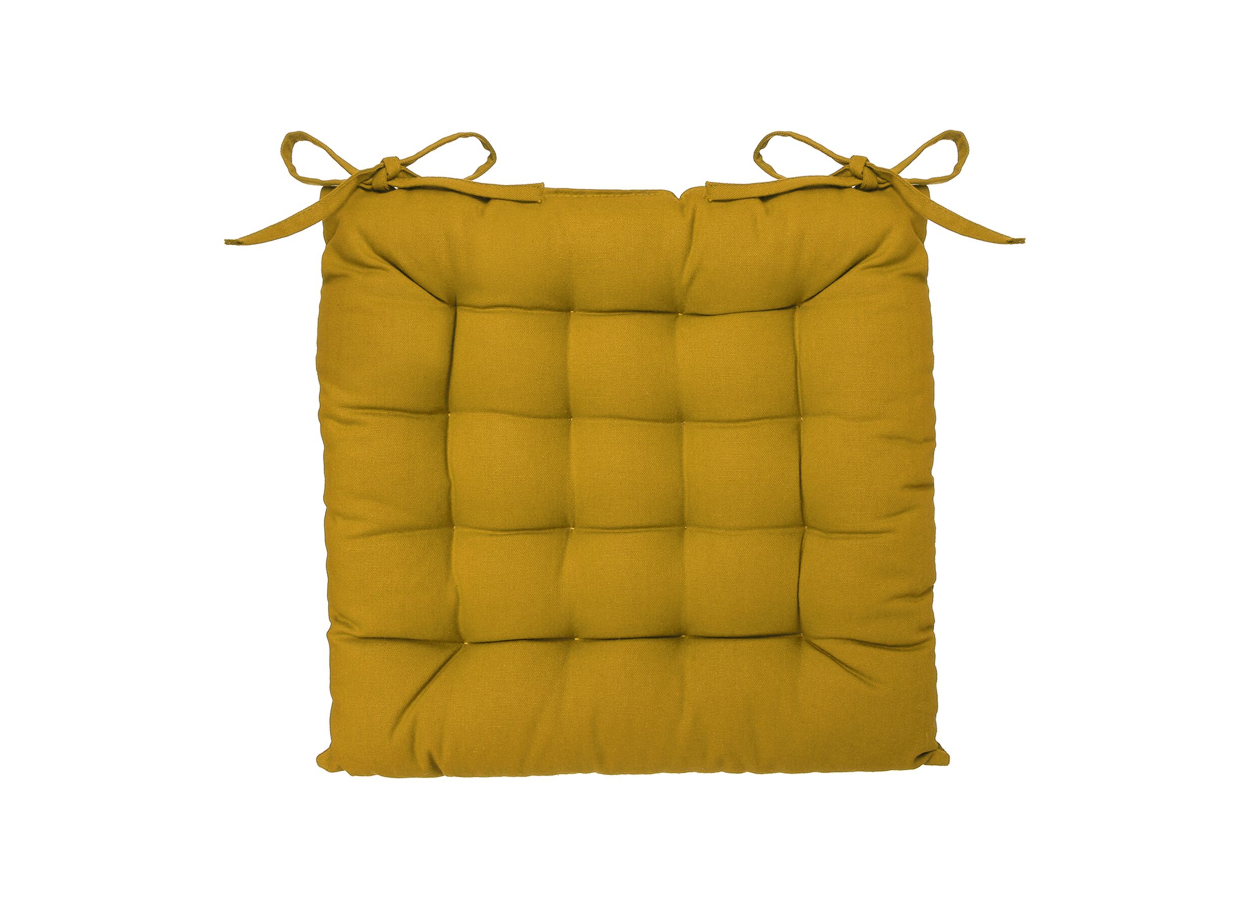 Coussin de chaise 38x38cm ocre - Coussin de chaise 38x38cm ocre
