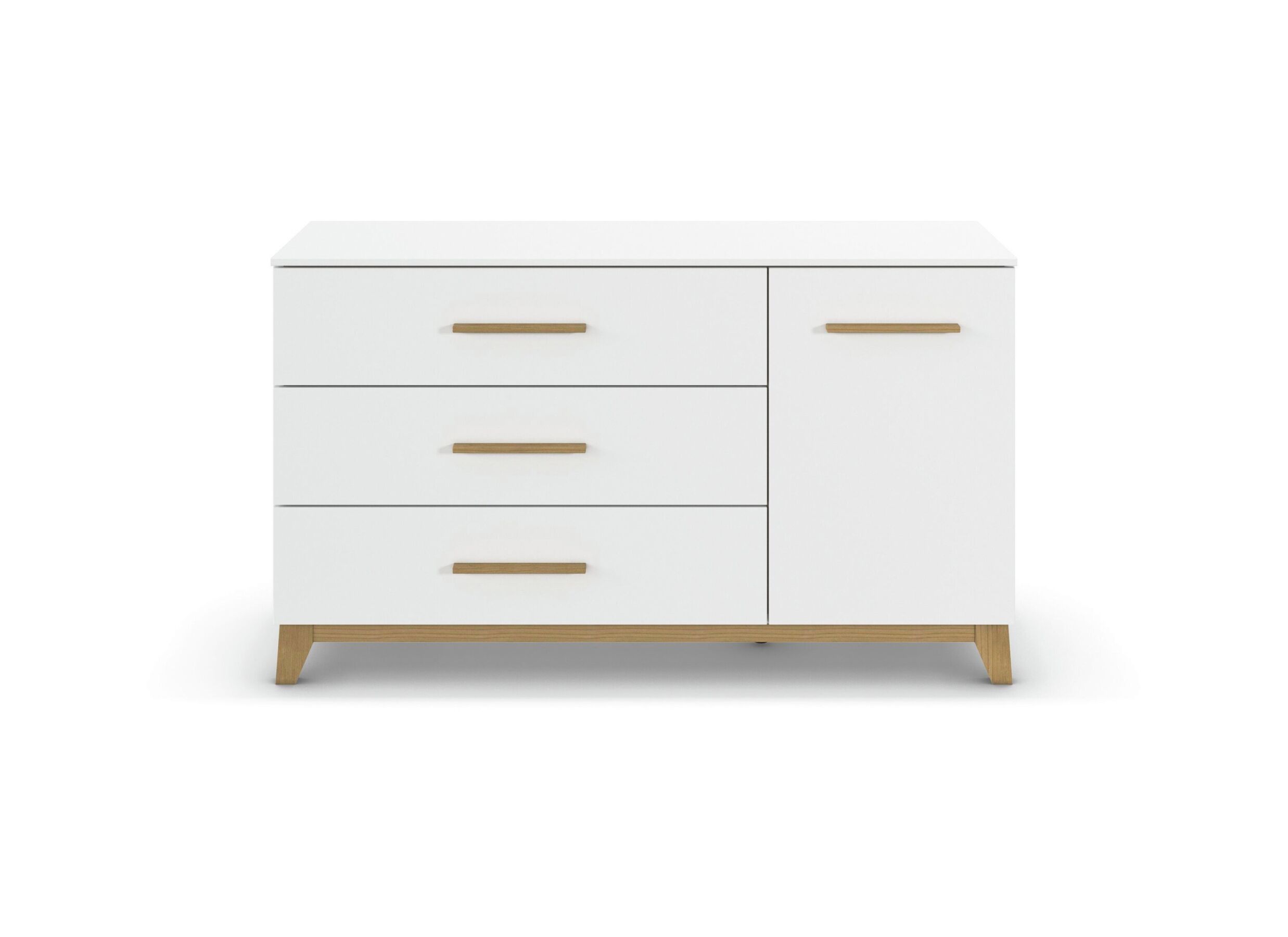 Aperçu - Commode 120x42x69cm - décor - blanc