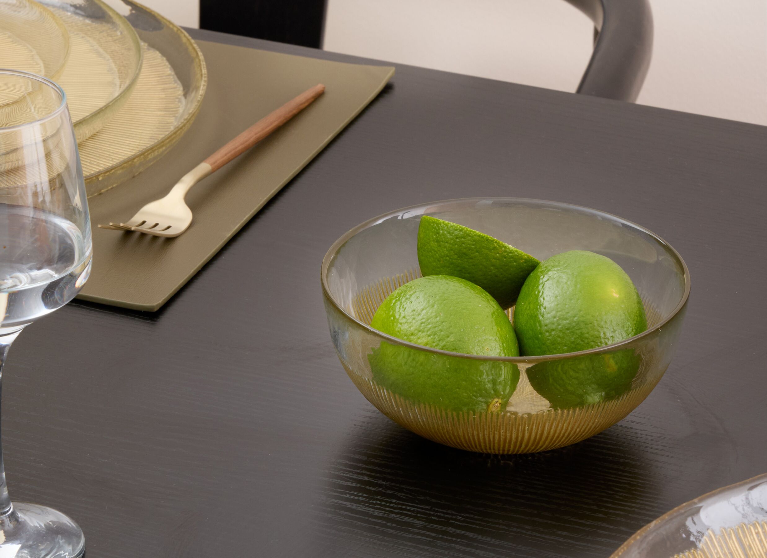 Sfeerfoto - Kom Celeste Ø15cm - glas - goud