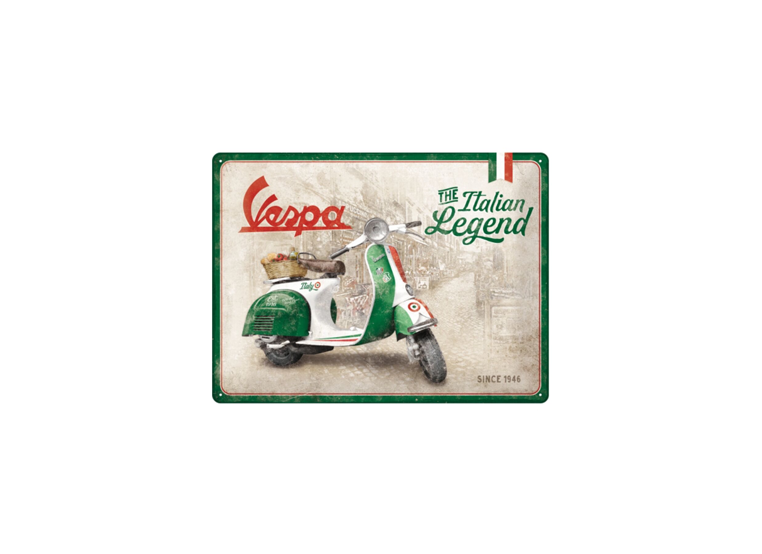 Plakkaat Vespa 40x30cm - metaal - multicolor