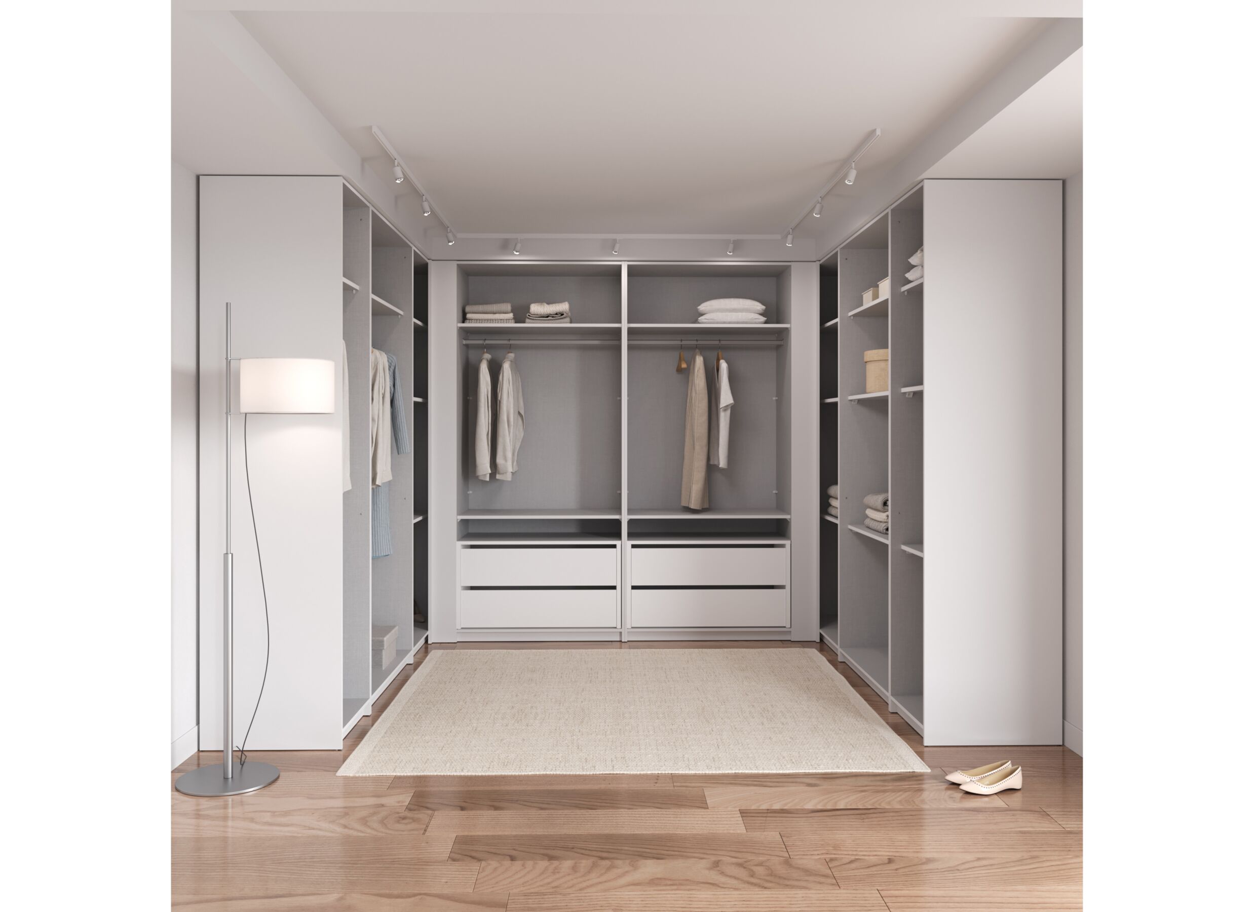 Foto ambiance - Dressings sur-mesure Bloc-tiroir Inspira 97cm - décor - blanc