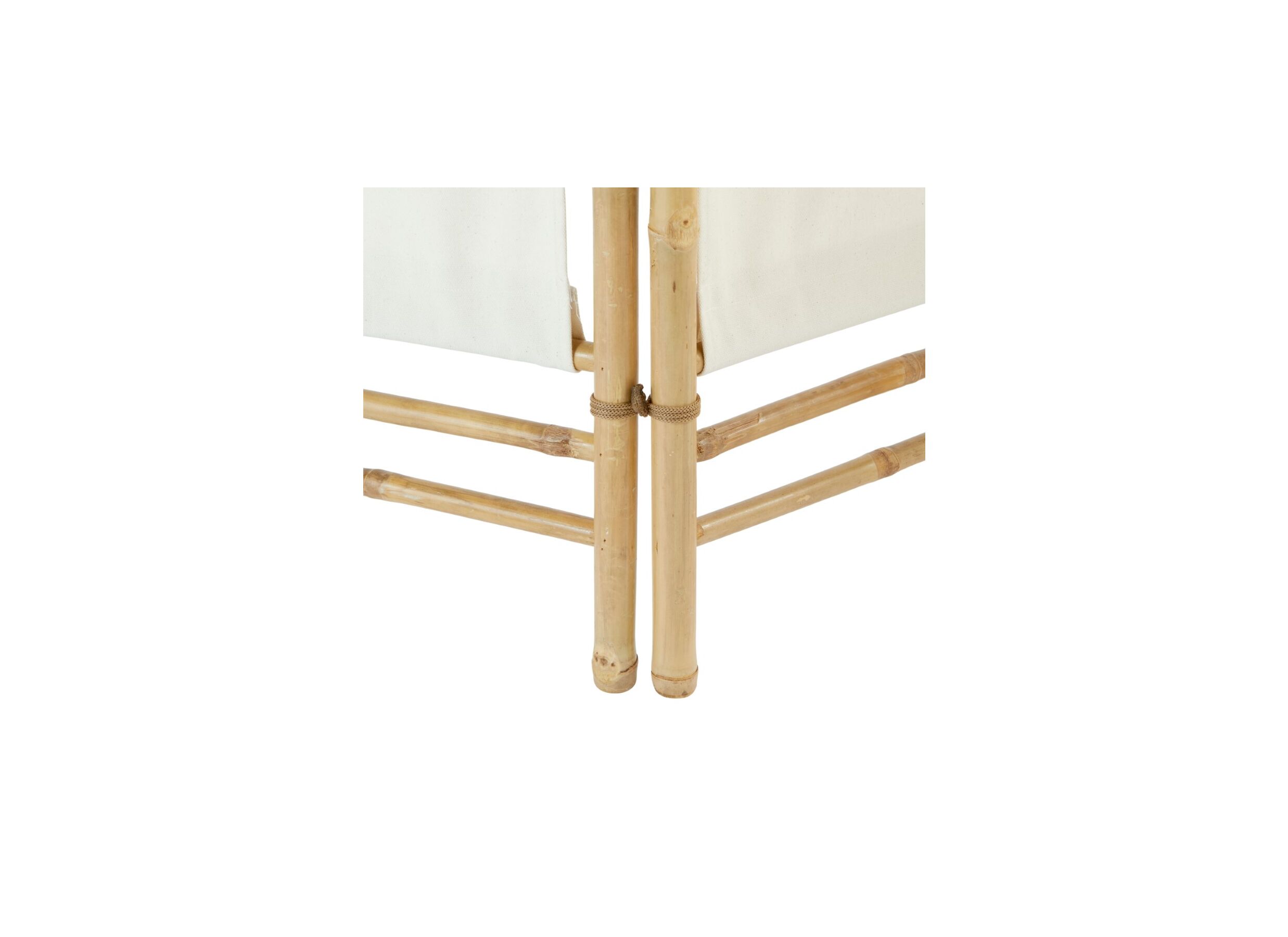 Detail - Paravent Kael 135,5cm - bambou/tissu - naturel/beige