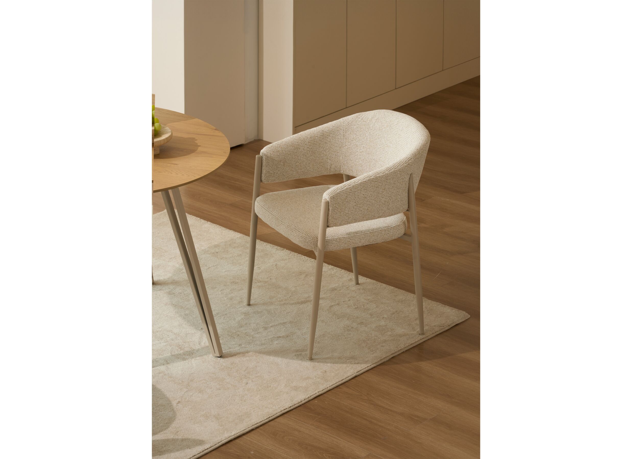 Foto ambiance - Chaise Saria 55x60x79cm - tissu - beige