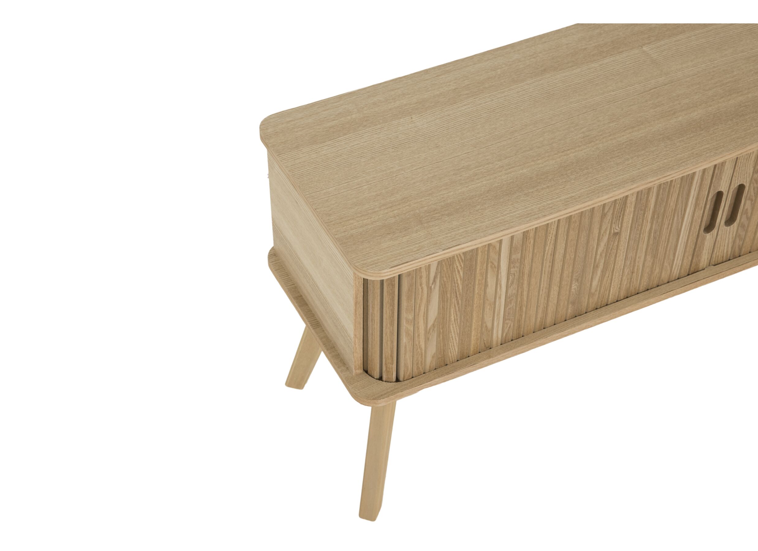 Detail - Meuble TV Eno 100cm - MDF/placage de frêne - naturel