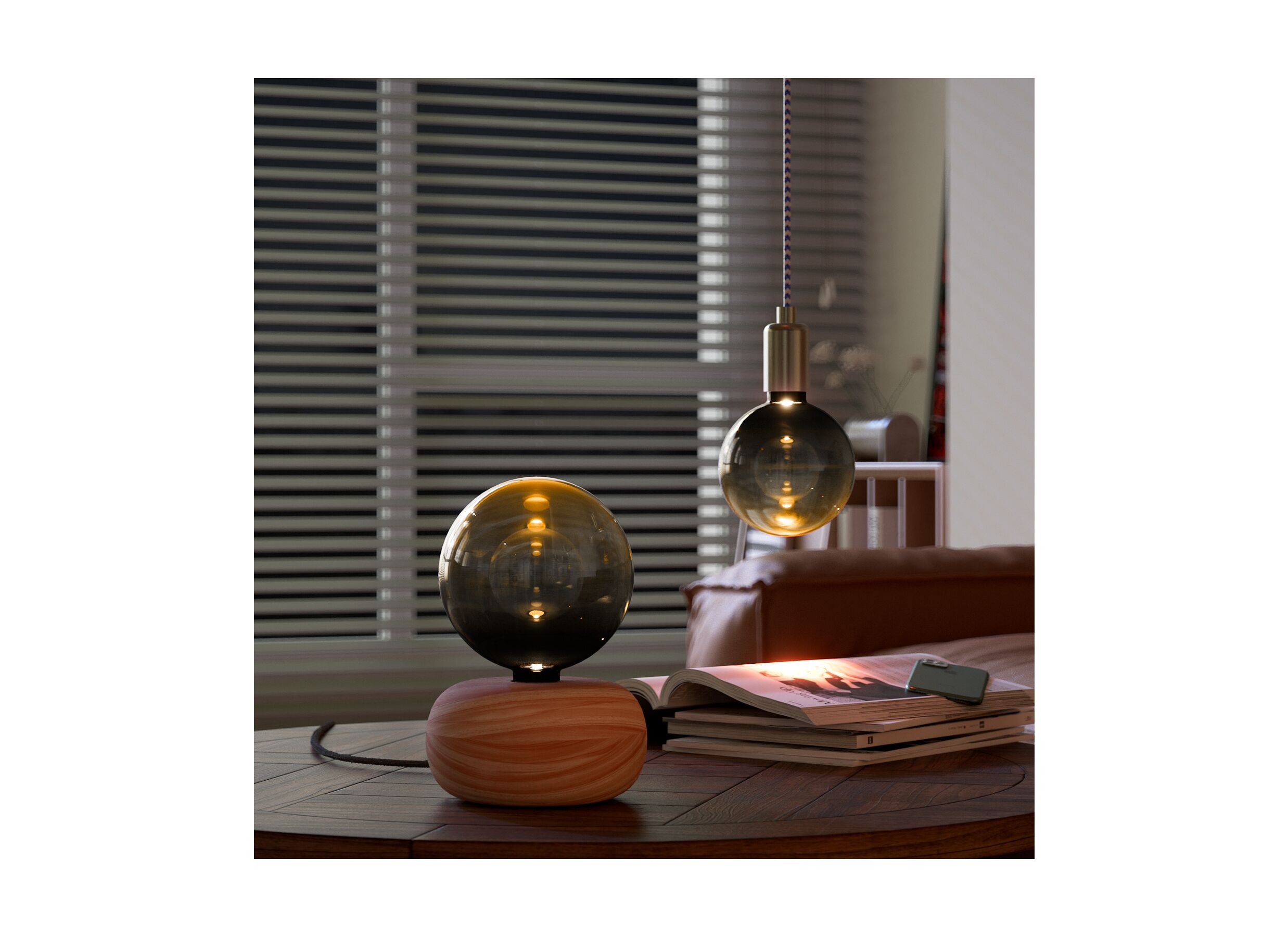 Foto ambiance - Lampe de table E27 H9cm