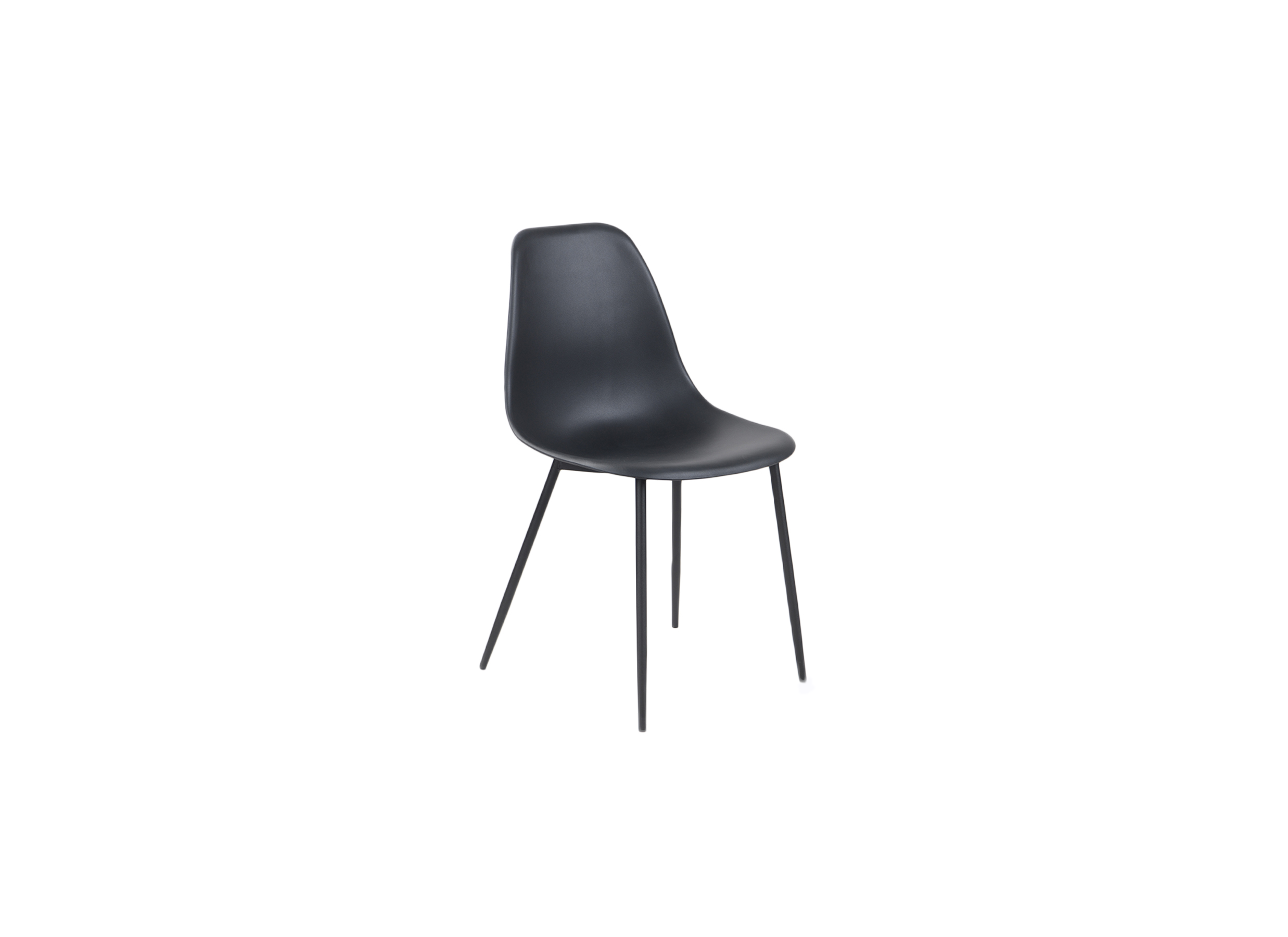 Chaise coque Goy synthétique noir - Chaise coque Goy 46x52,5x82,5cm - polypropylène - noir