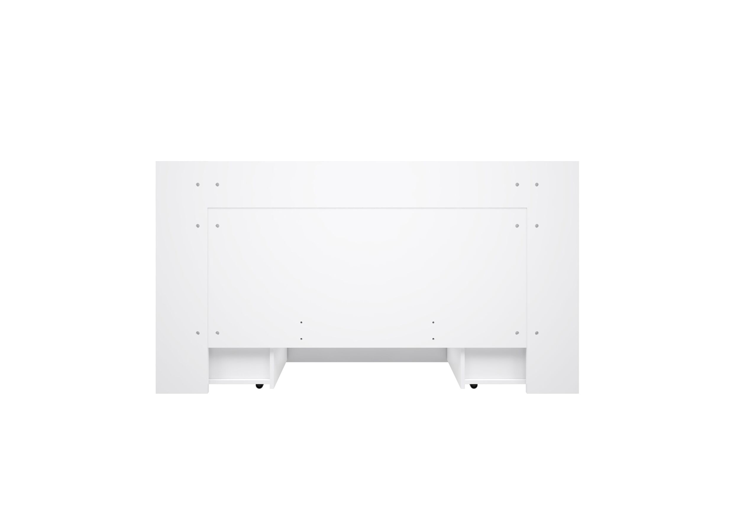Aperçu - Lit Udine 160x200cm avec rangement - panneau décor - blanc