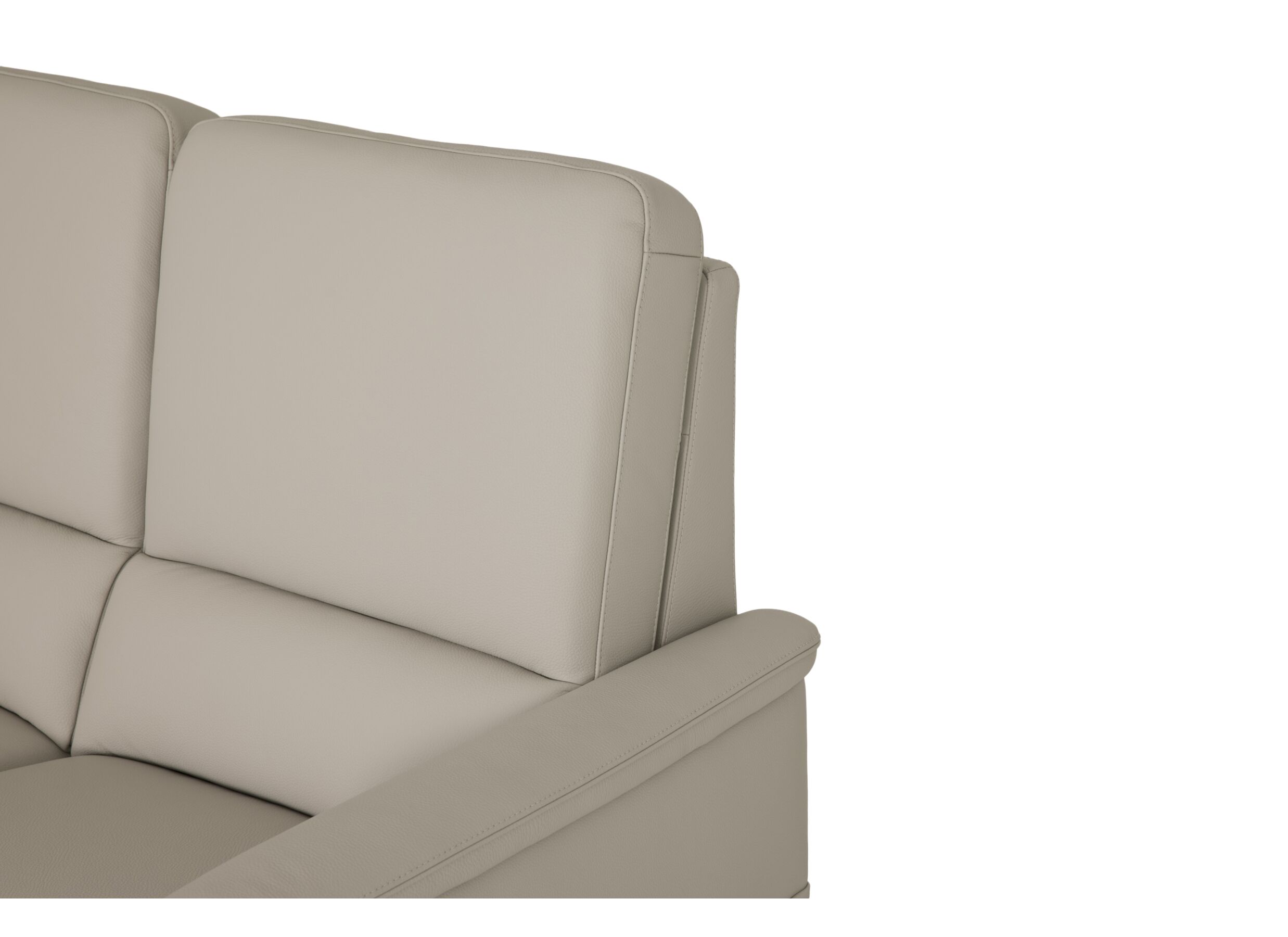 Detailfoto - Zetel Malorix 3+2+1-zit - leder - beige met relax