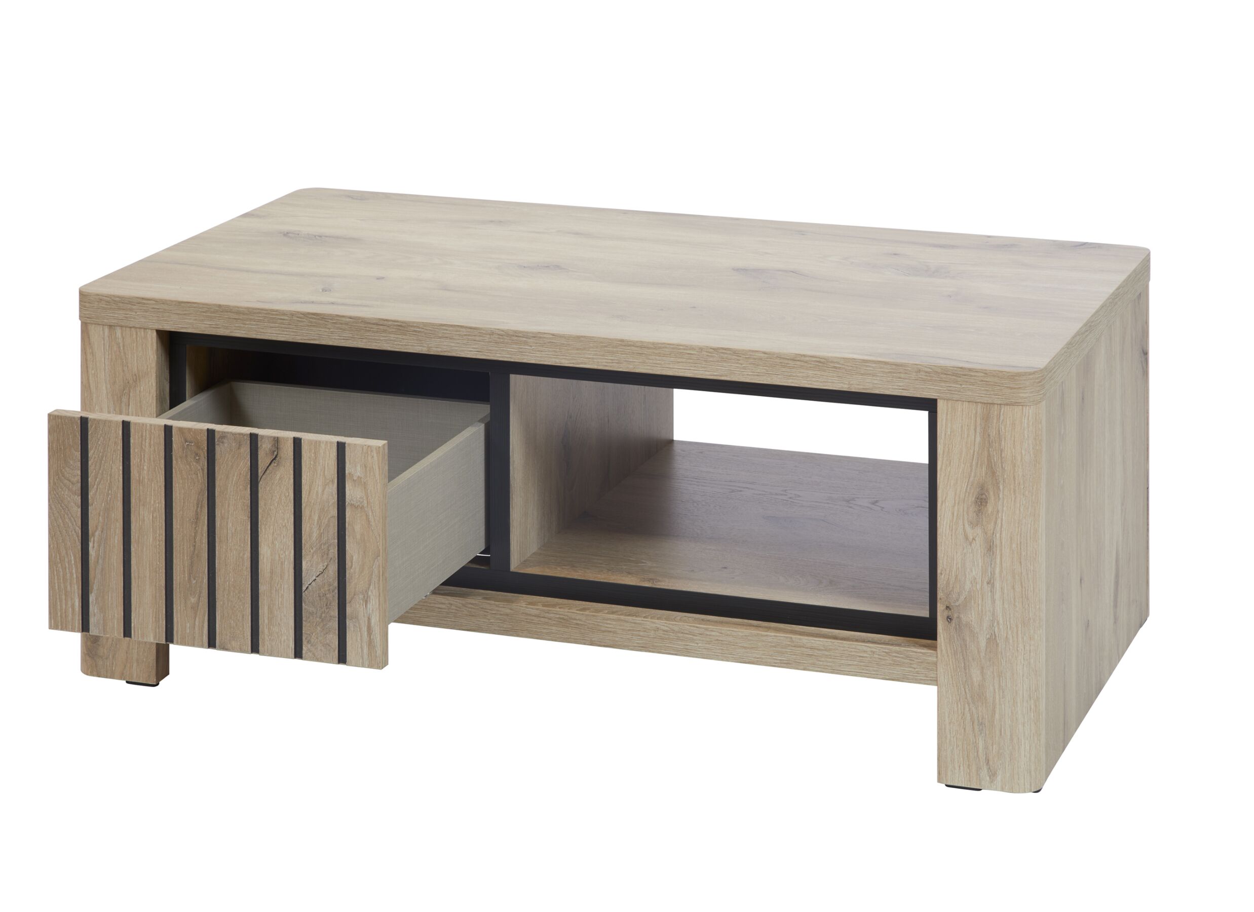 Table basse Santos brun avec rangement