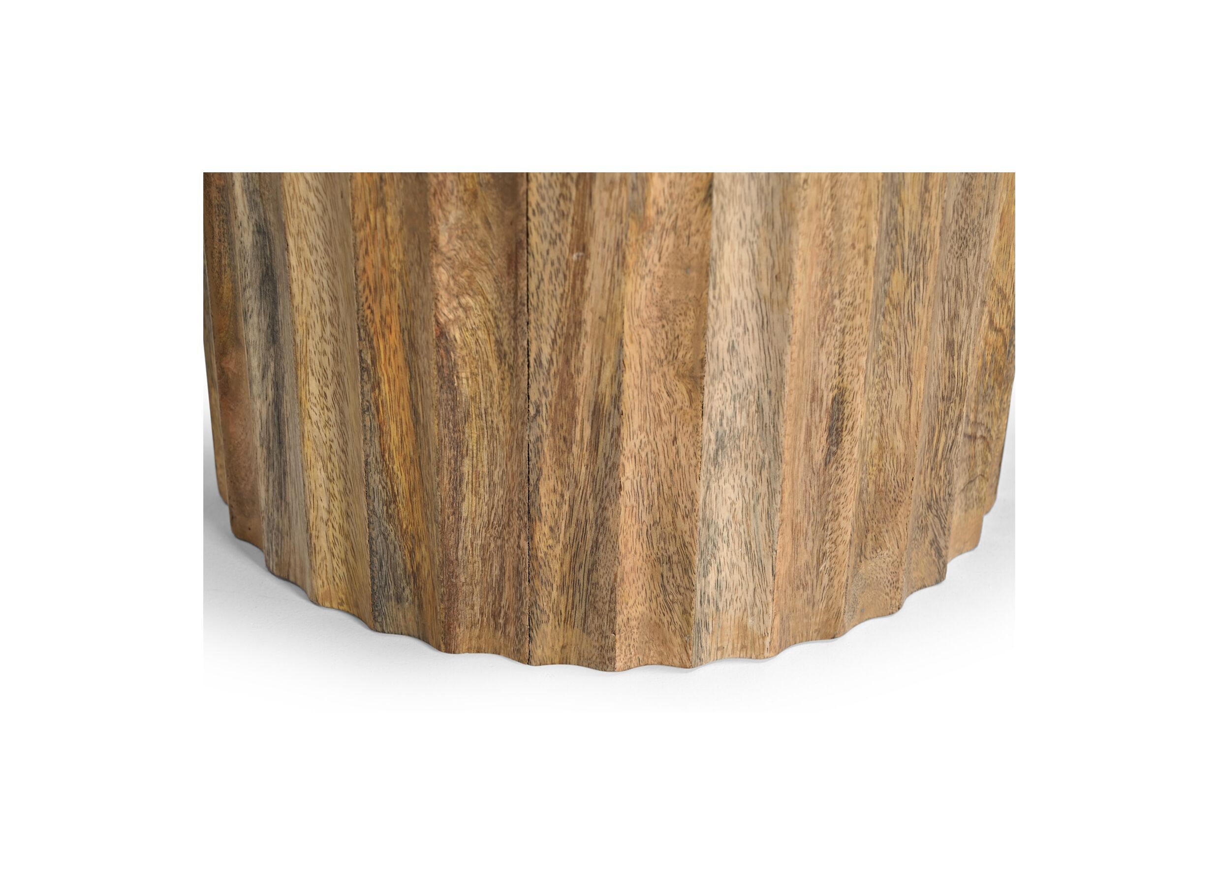 Table basse Zephyra mangue solide rond lot de 2