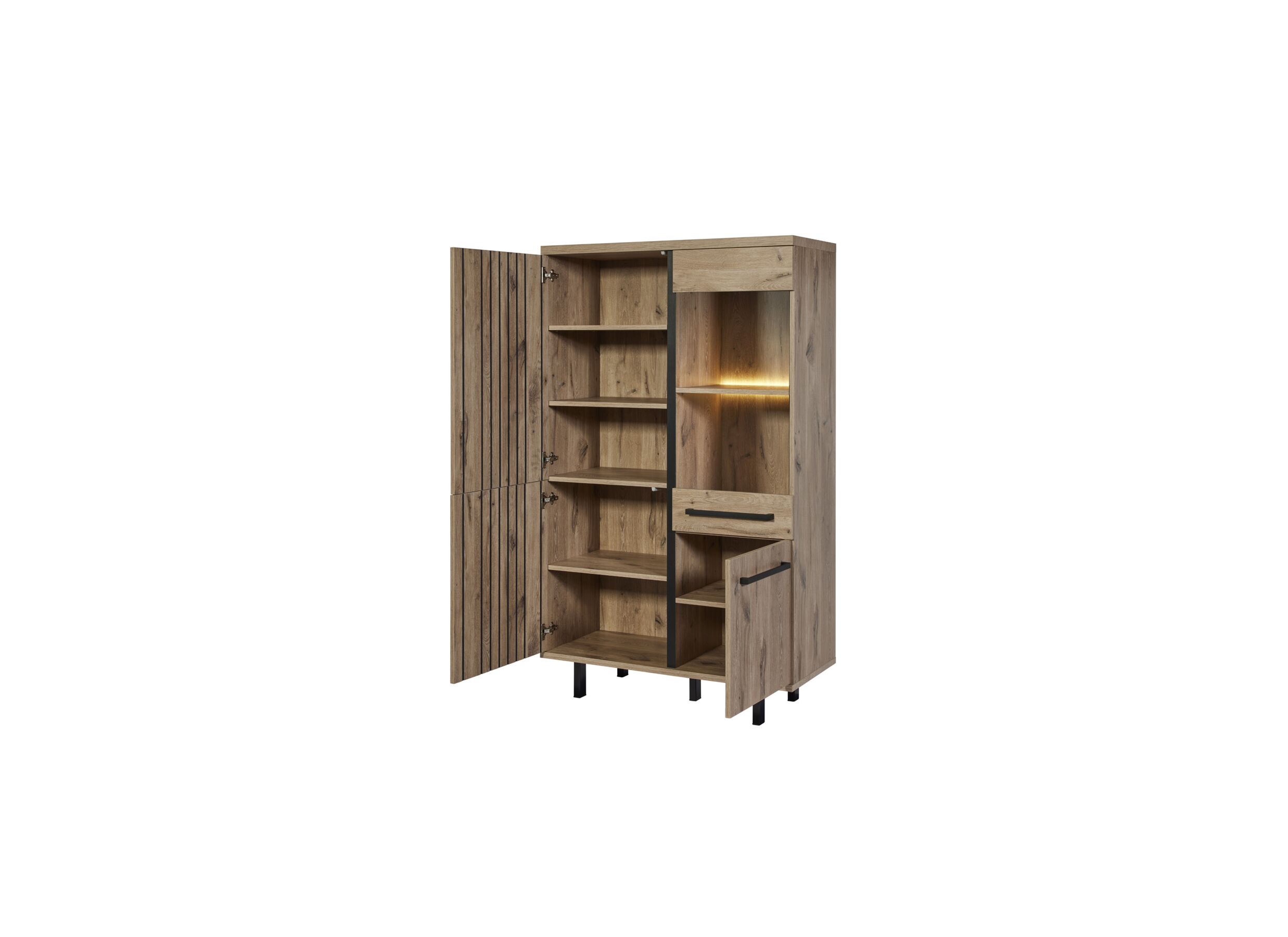 Disposition - Meuble Bar Tim 109cm - MDF - canyon oak