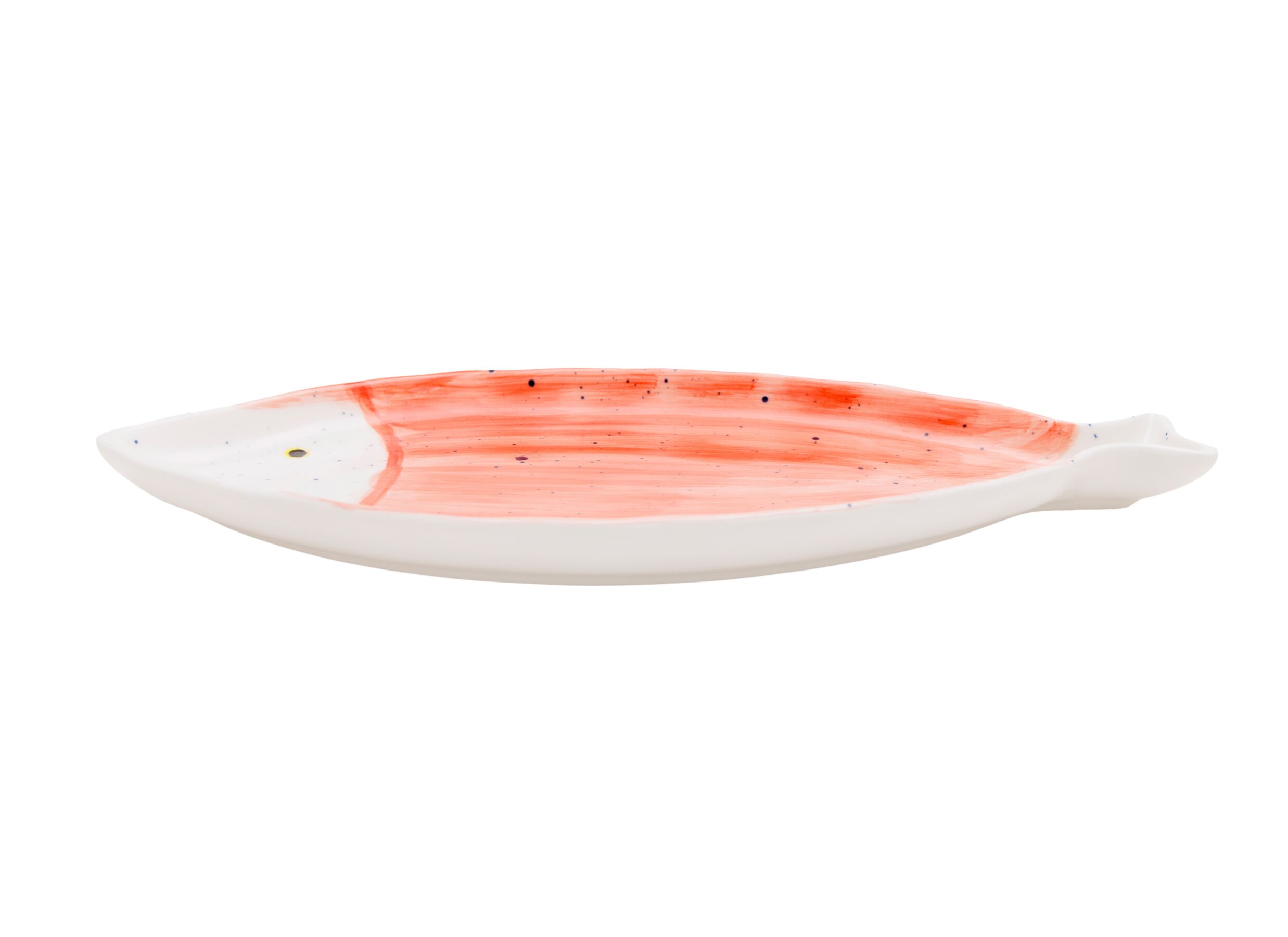 Aperçu - Assiette à dessert Coral 43x19,7cm - porcelaine - blanc/coral