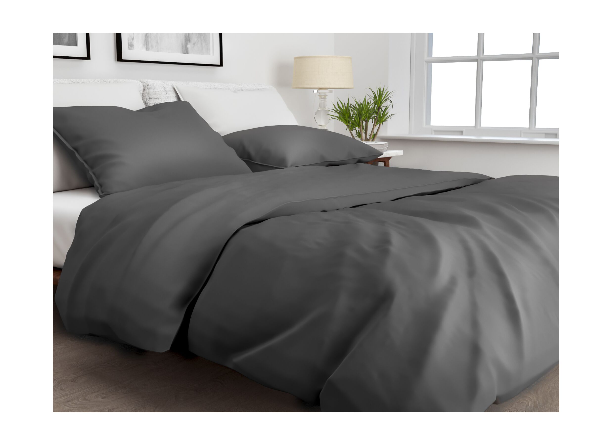 Foto ambiance - Housse de couette 200x220cm coton satin
