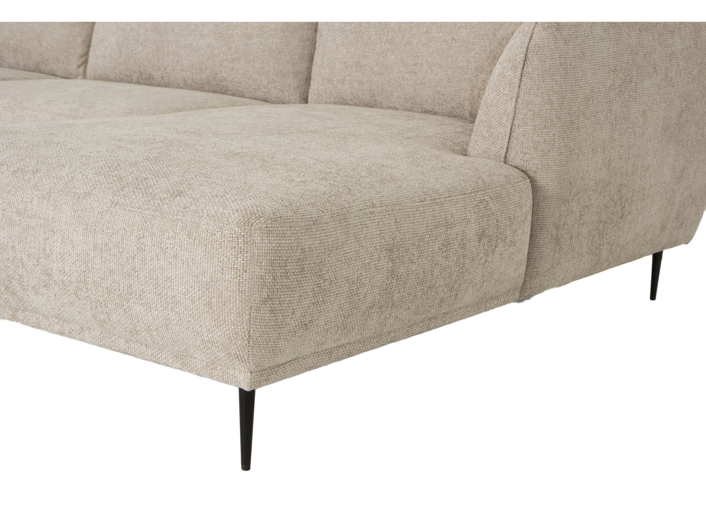 Canapé d'angle Kelmis 323x178cm - tissu - beige