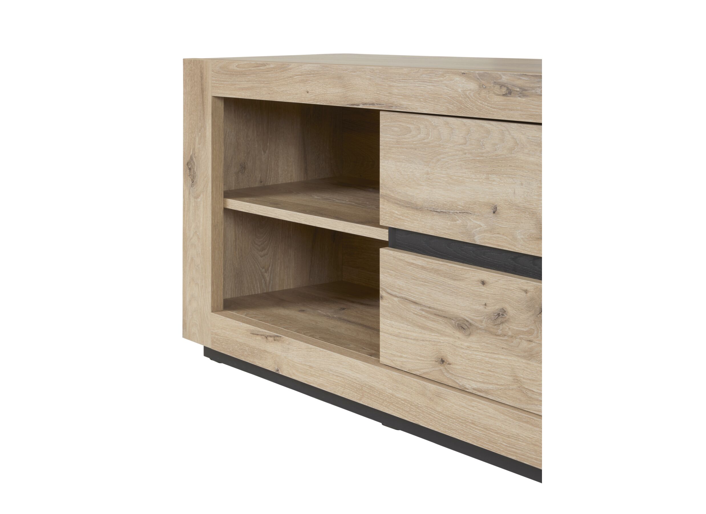 Detail - Meuble TV Sacha 170cm - mélamine - canyon oak & marble