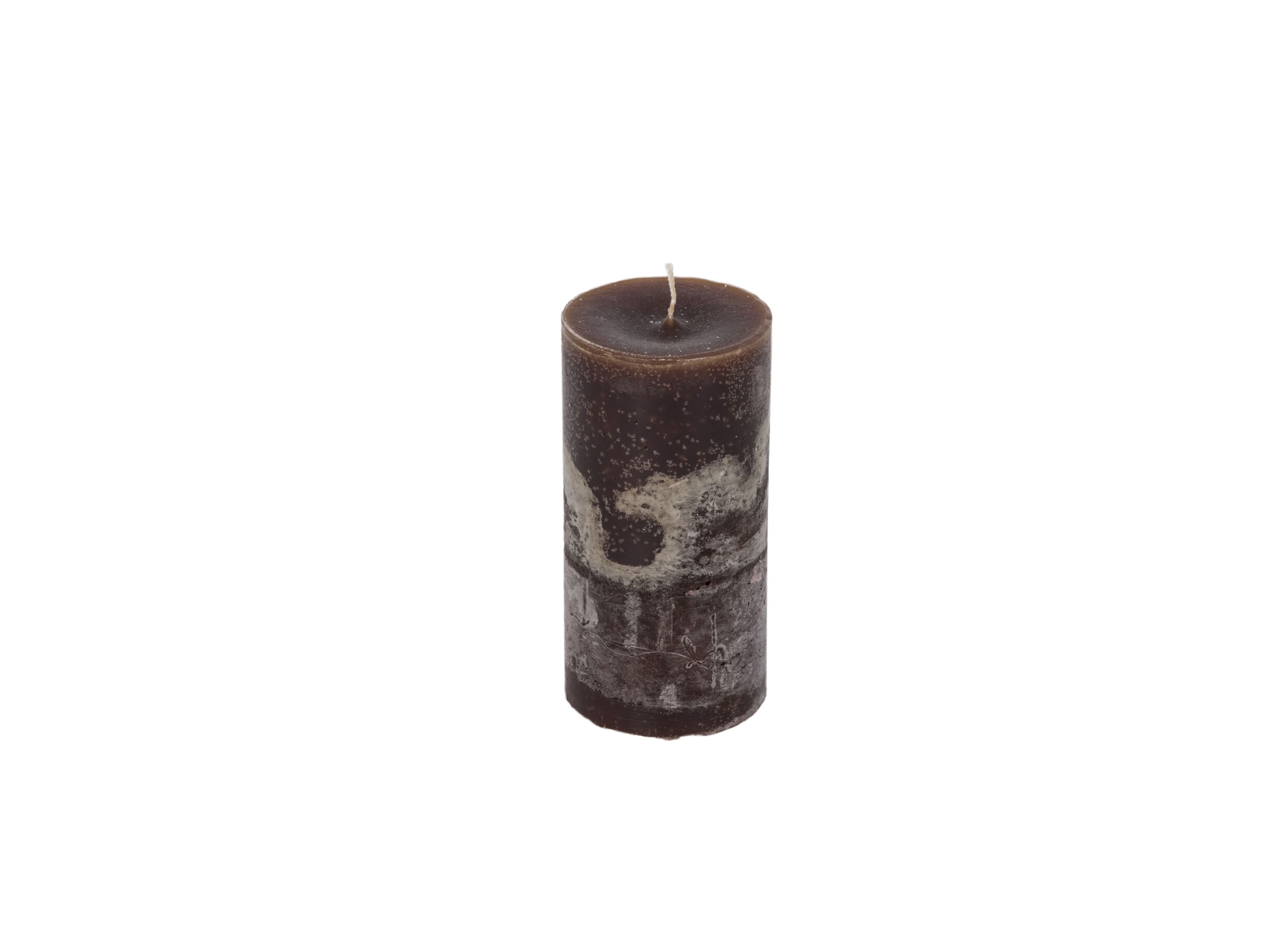 Kaars Cilinder Ø7x15cm - rustiek - cacao - Bougie Cylindre Ø7x15cm - rustique - cacao