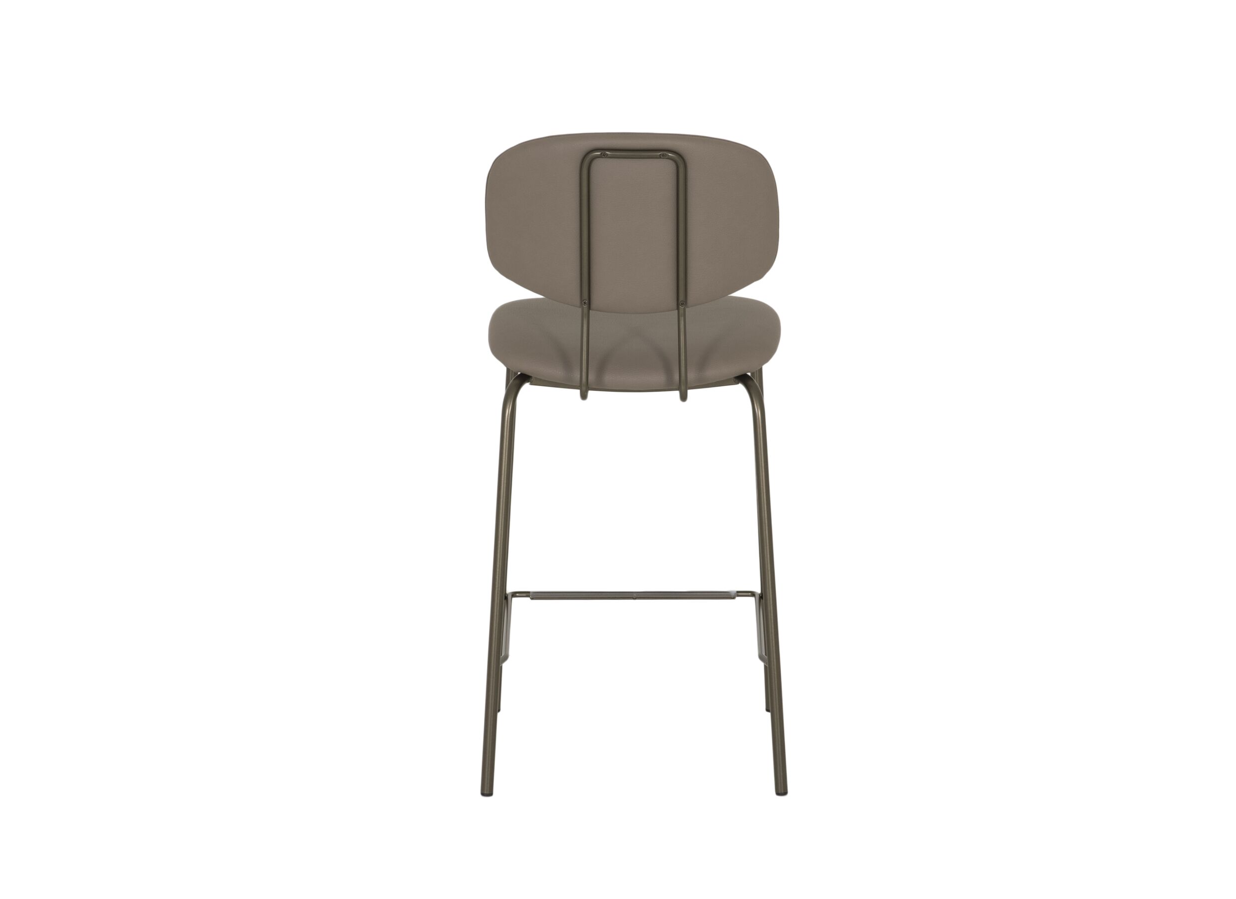 Barstoel Bistro ZH65cm - lederlook - donkerbrons/fango