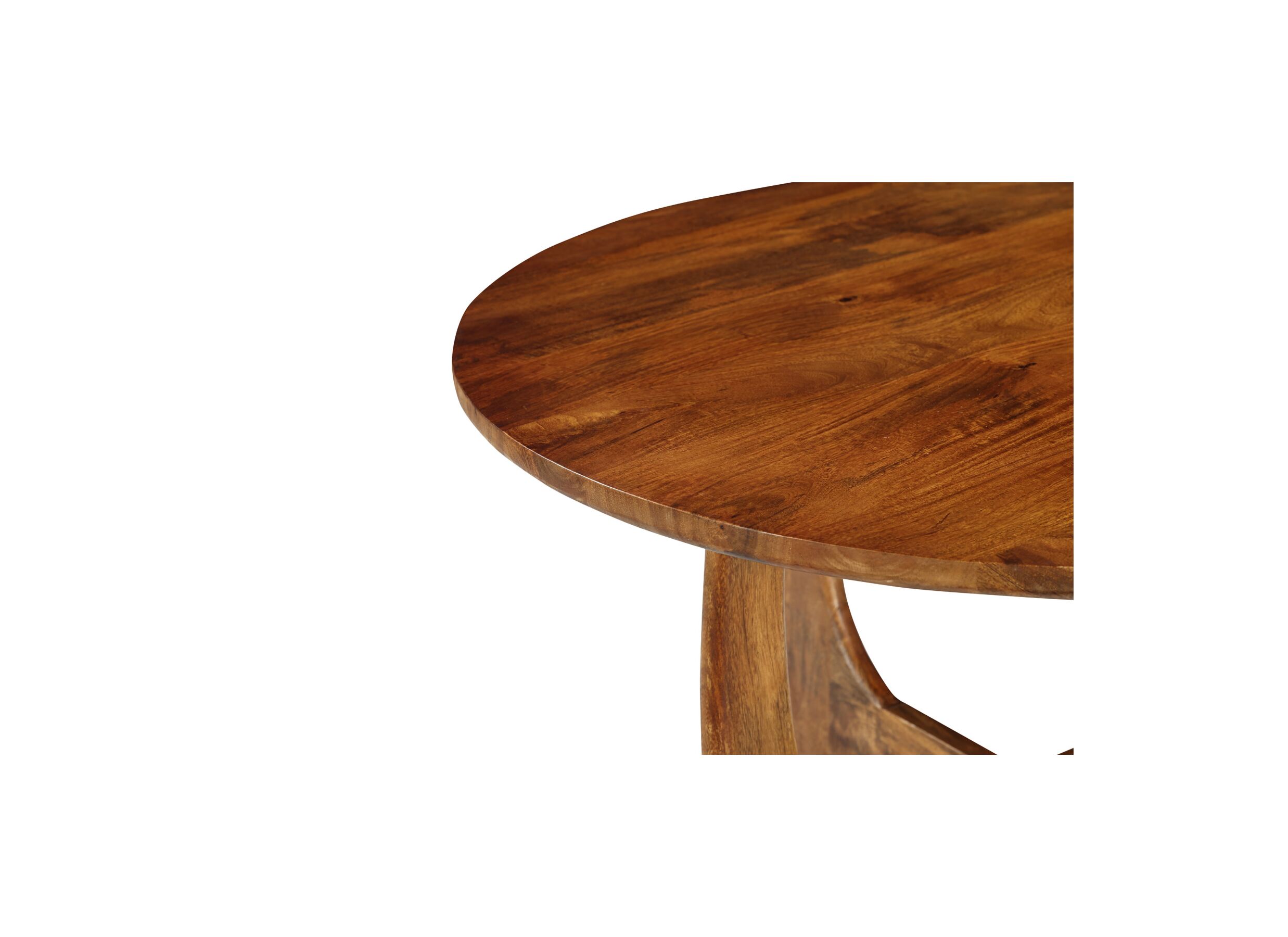 Detail - Table basse Carnival Ø90x50cm - manguier massif - marron