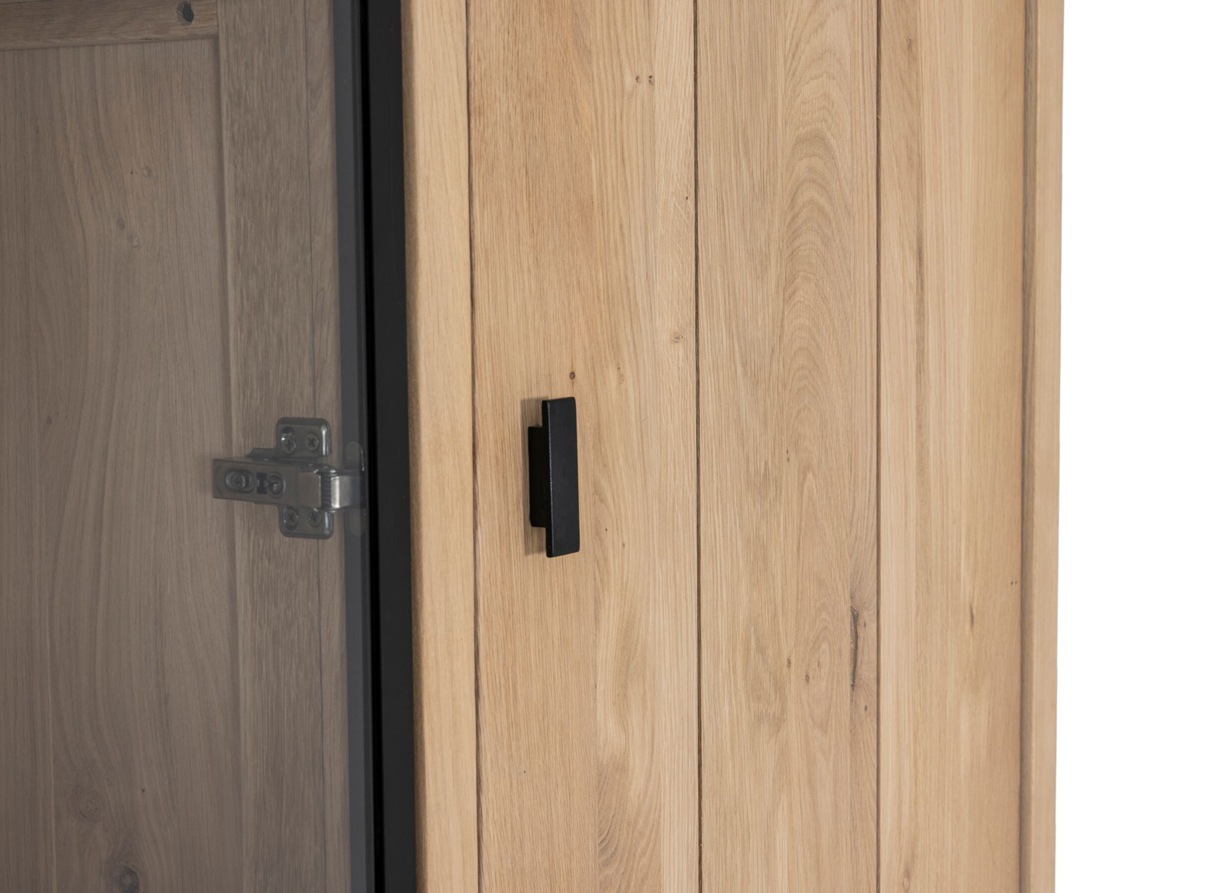 Detailfoto - Vitrinekast Grimaldi 230cm - eik massief - naturel