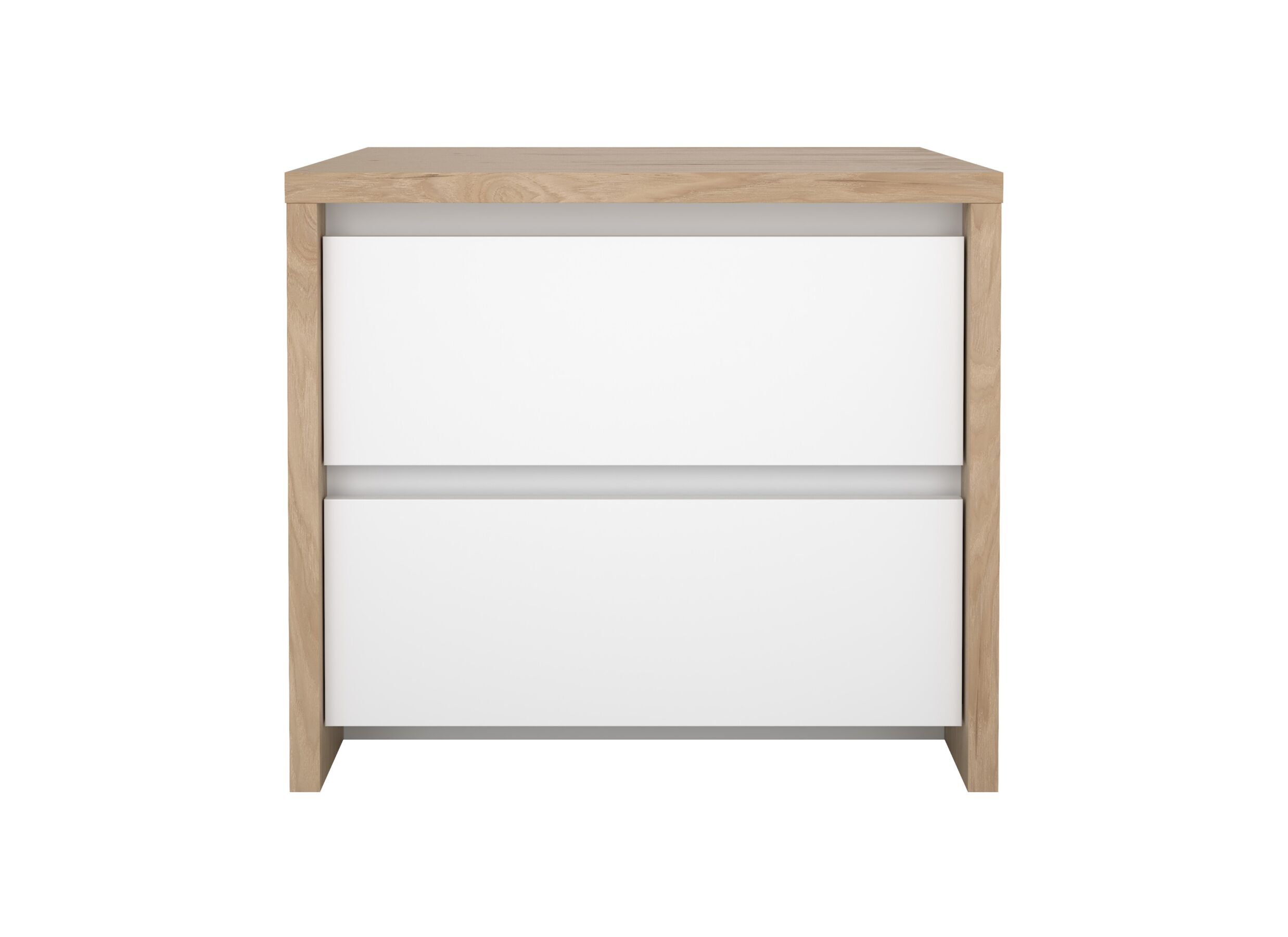 Overzichtsfoto - Nachtkastje Next 52x48H46cm - decor - wit & jackson hickory