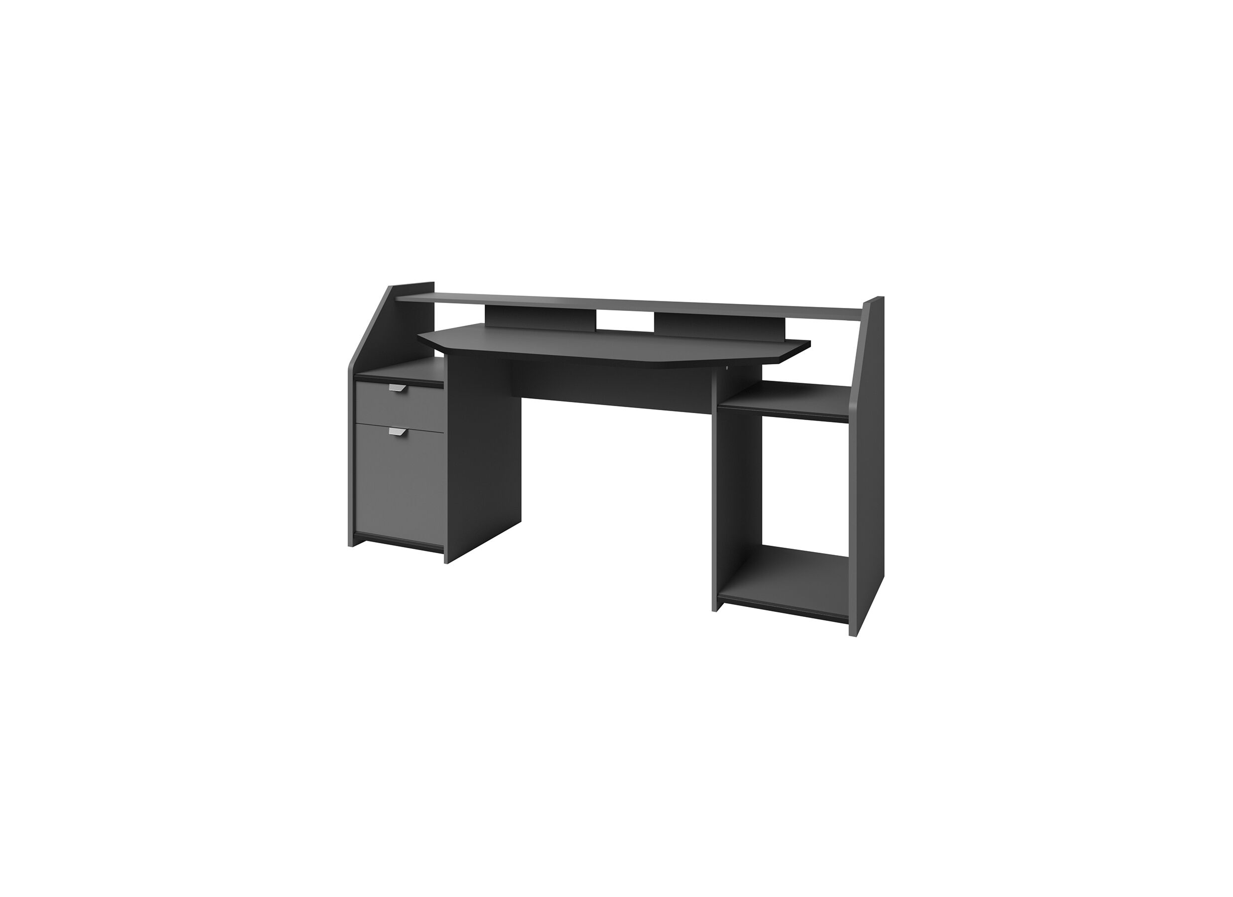 Hoofdfoto - Gamingbureau Set Up 180x67cm - decor - zwart & grijs