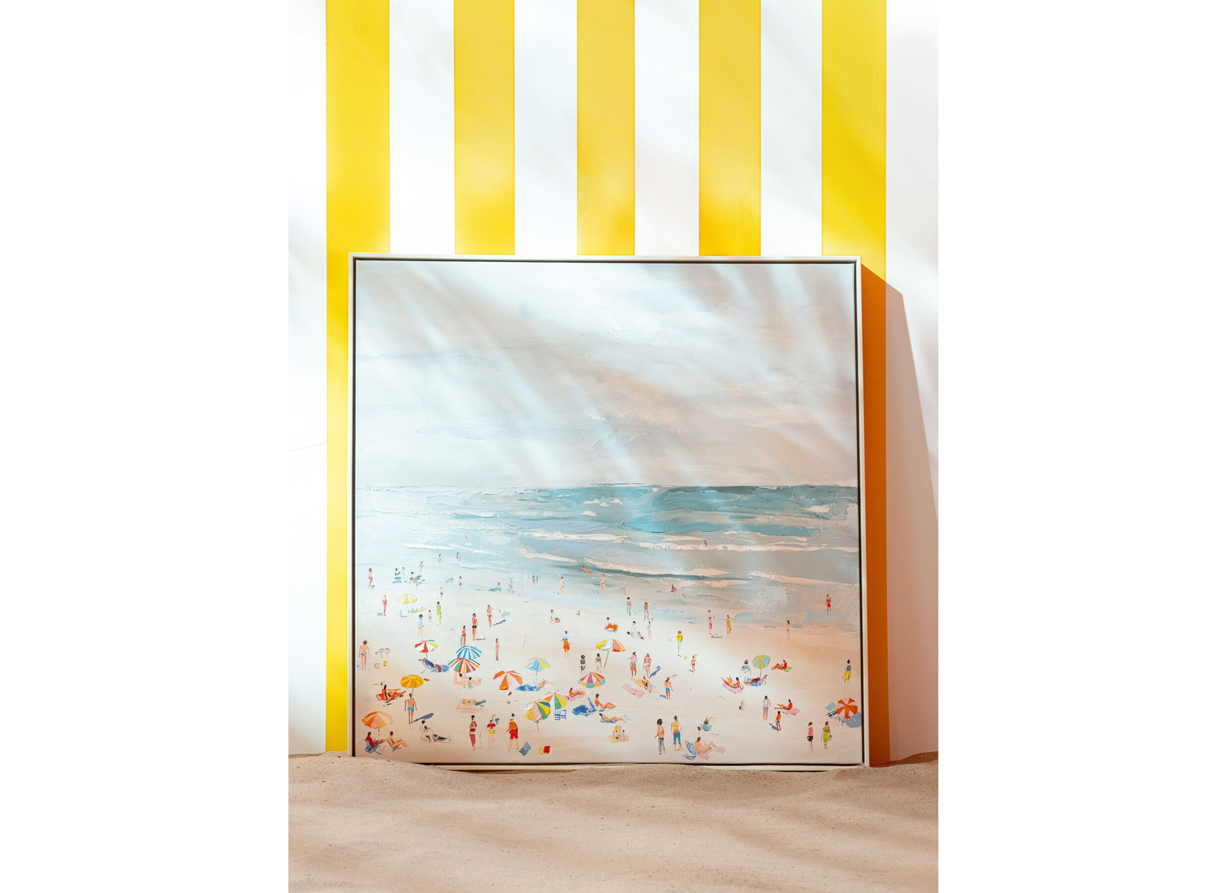Sfeerfoto - Print op canvas Beach 80x80cm