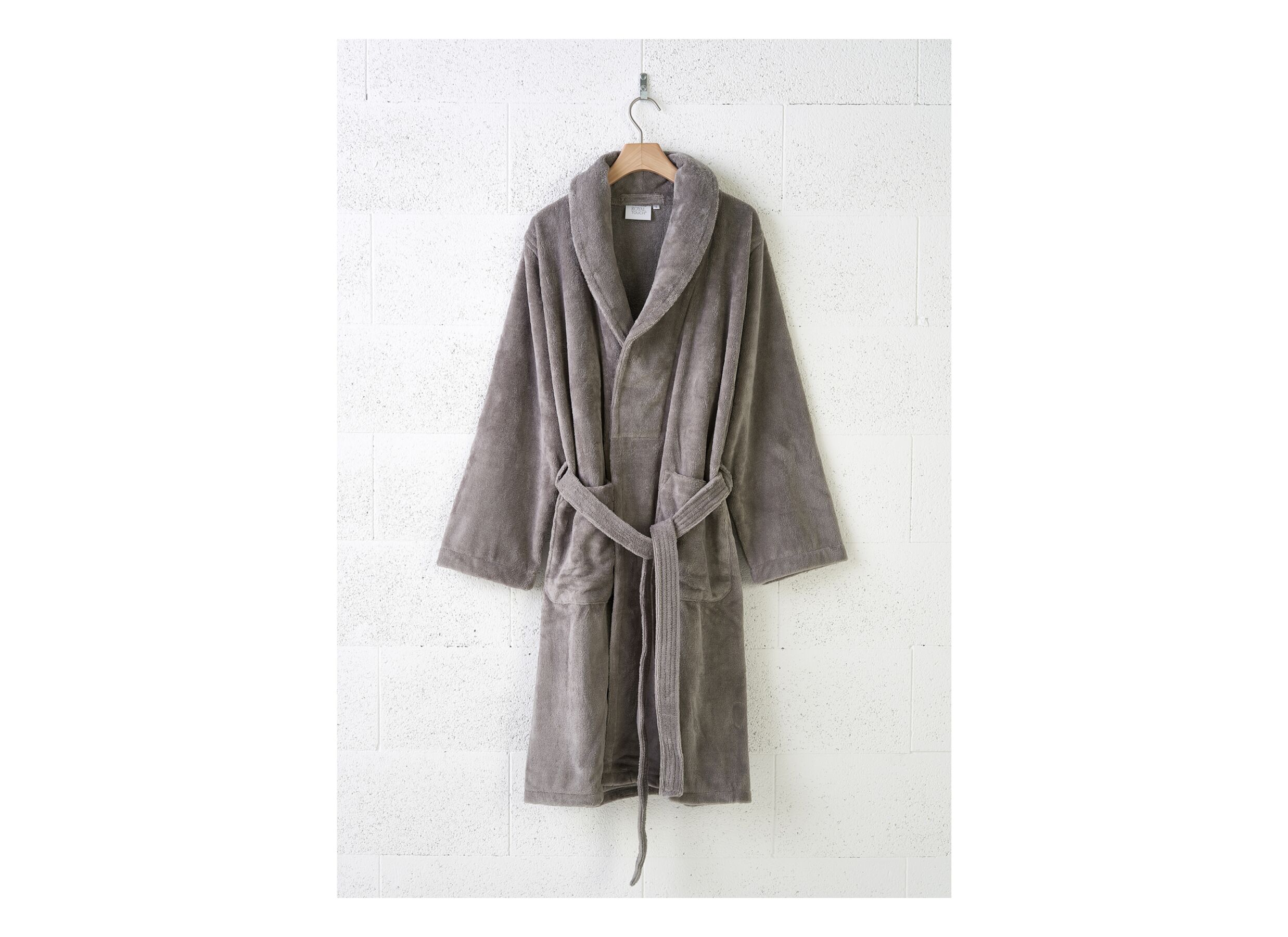 Peignoir XL flanelle gris - Peignoir XL flanelle gris