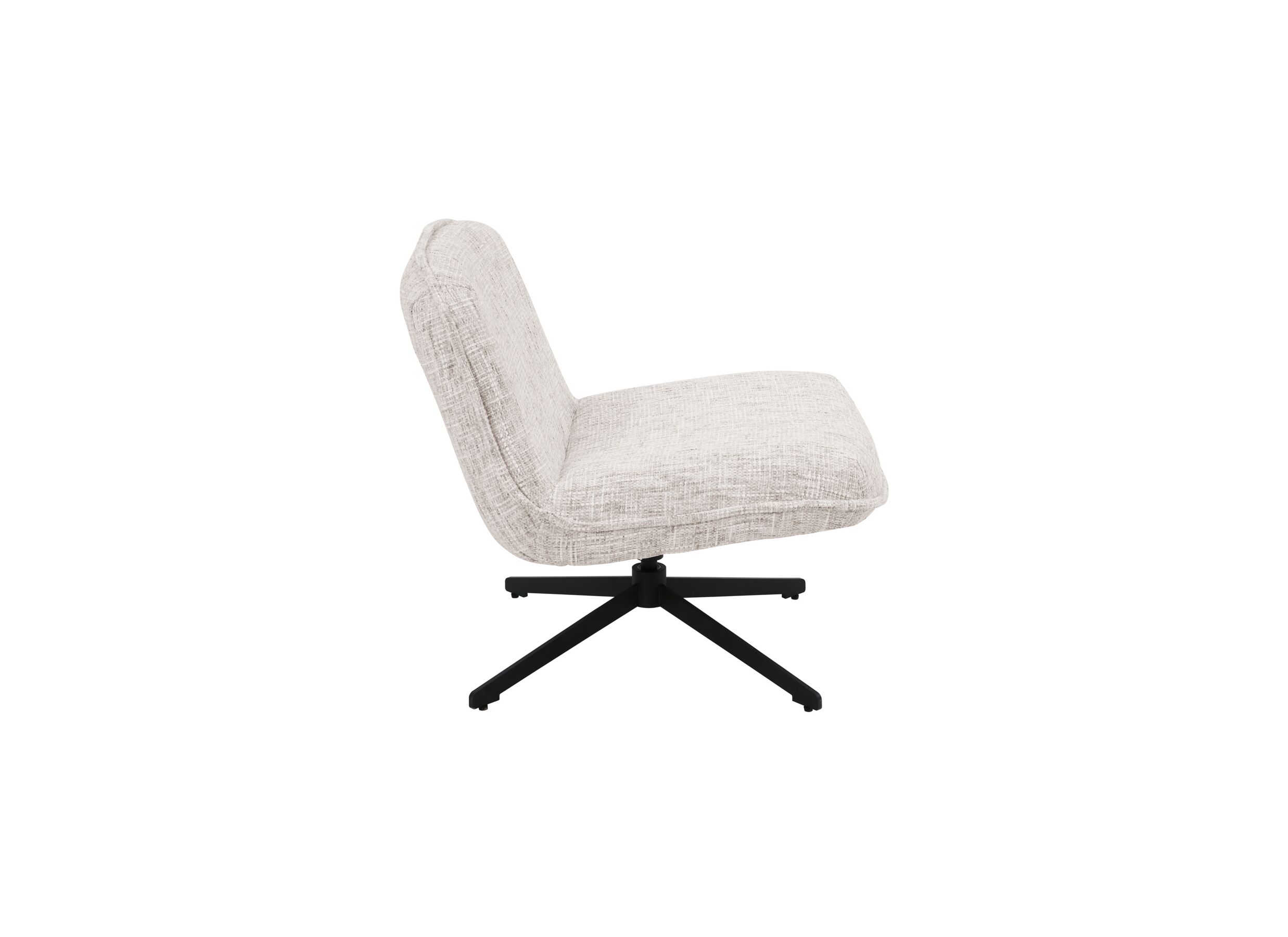 Overzichtsfoto - Draaifauteuil Area polyestervezel - beige - 76x70x80cm