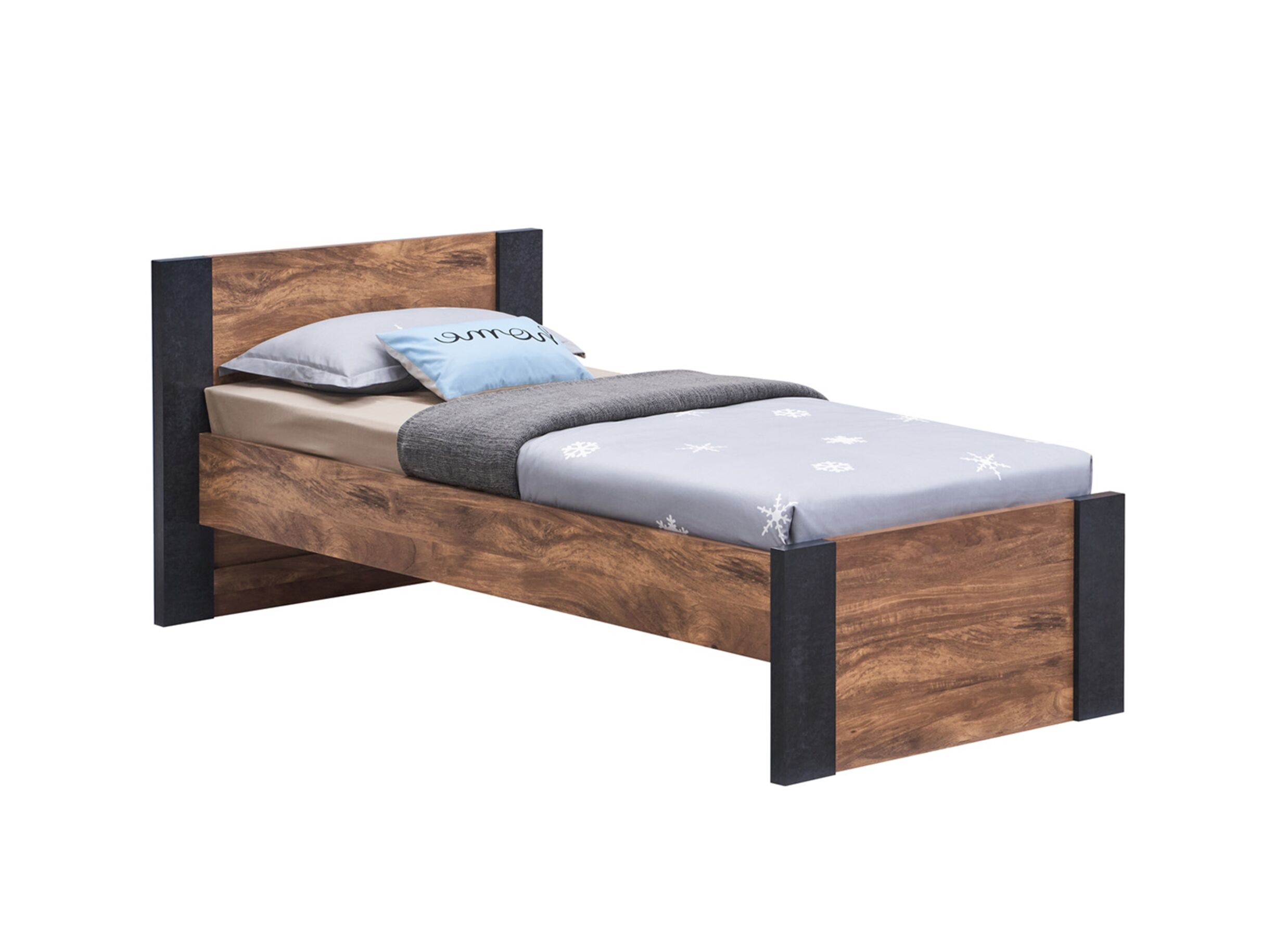Bed Ellen 90x200cm - decor - acacia & zwart
