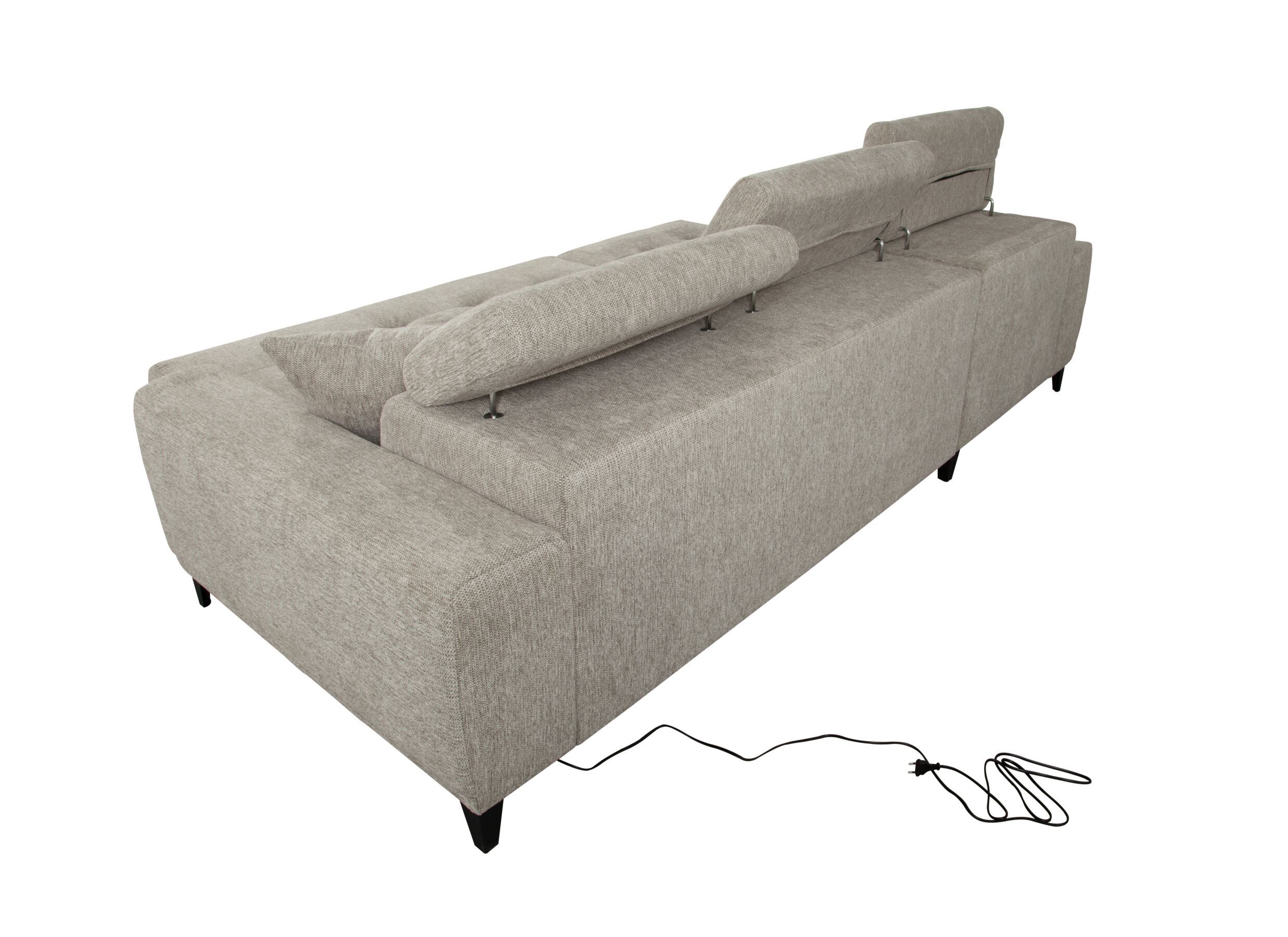 Overzichtsfoto - Hoeksalon Dragor 296x179cm - stof - grijs met bedfunctie