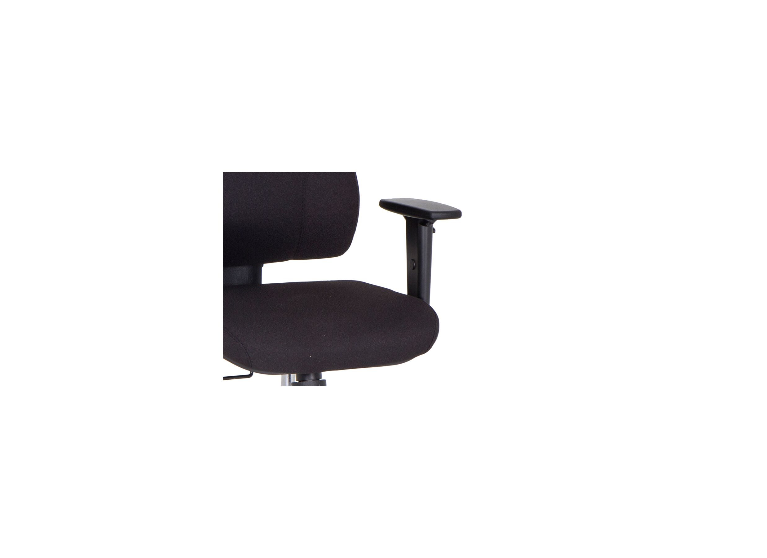 Detail - Chaise de bureau Rubino 63x67,5x102cm - tissu - noir
