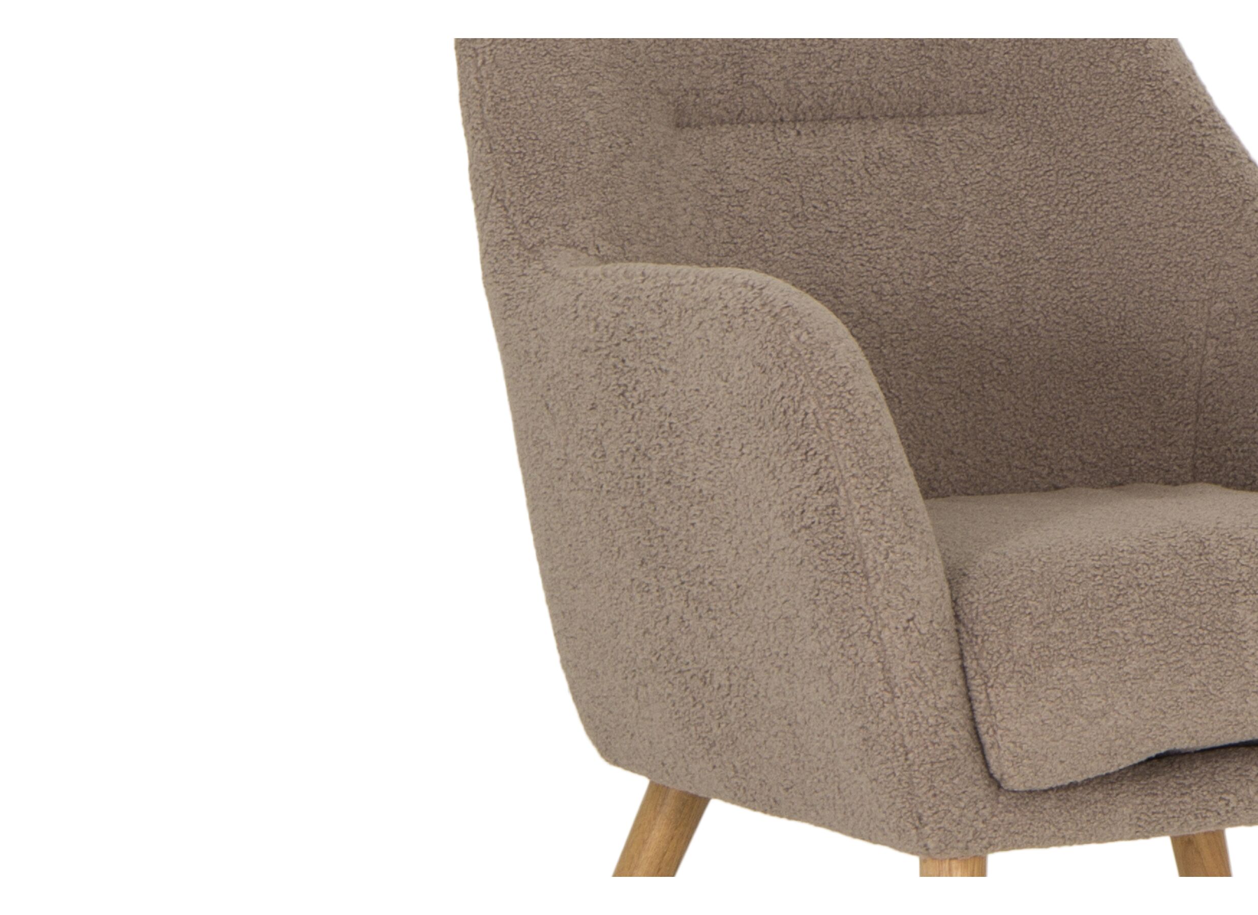 Fauteuil Pacha 70x60x82cm - bouclé - taupe