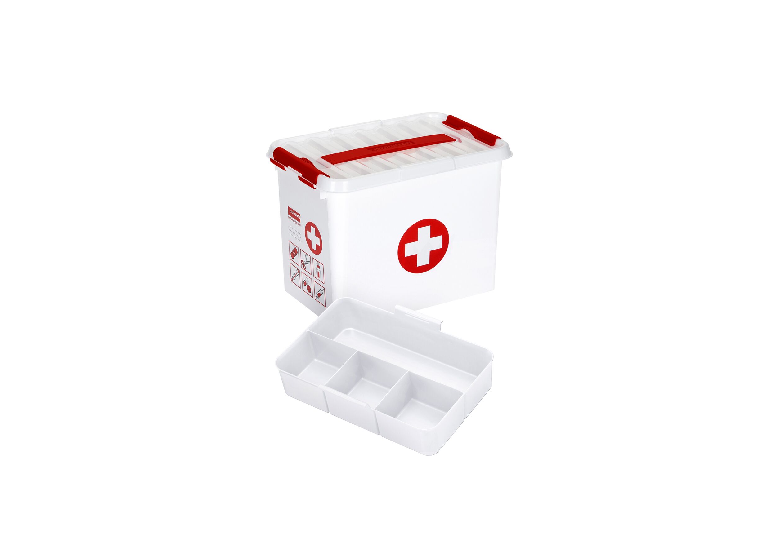 Aperçu - Boite de rangement Q lineFirst aid 30x20x22cm
