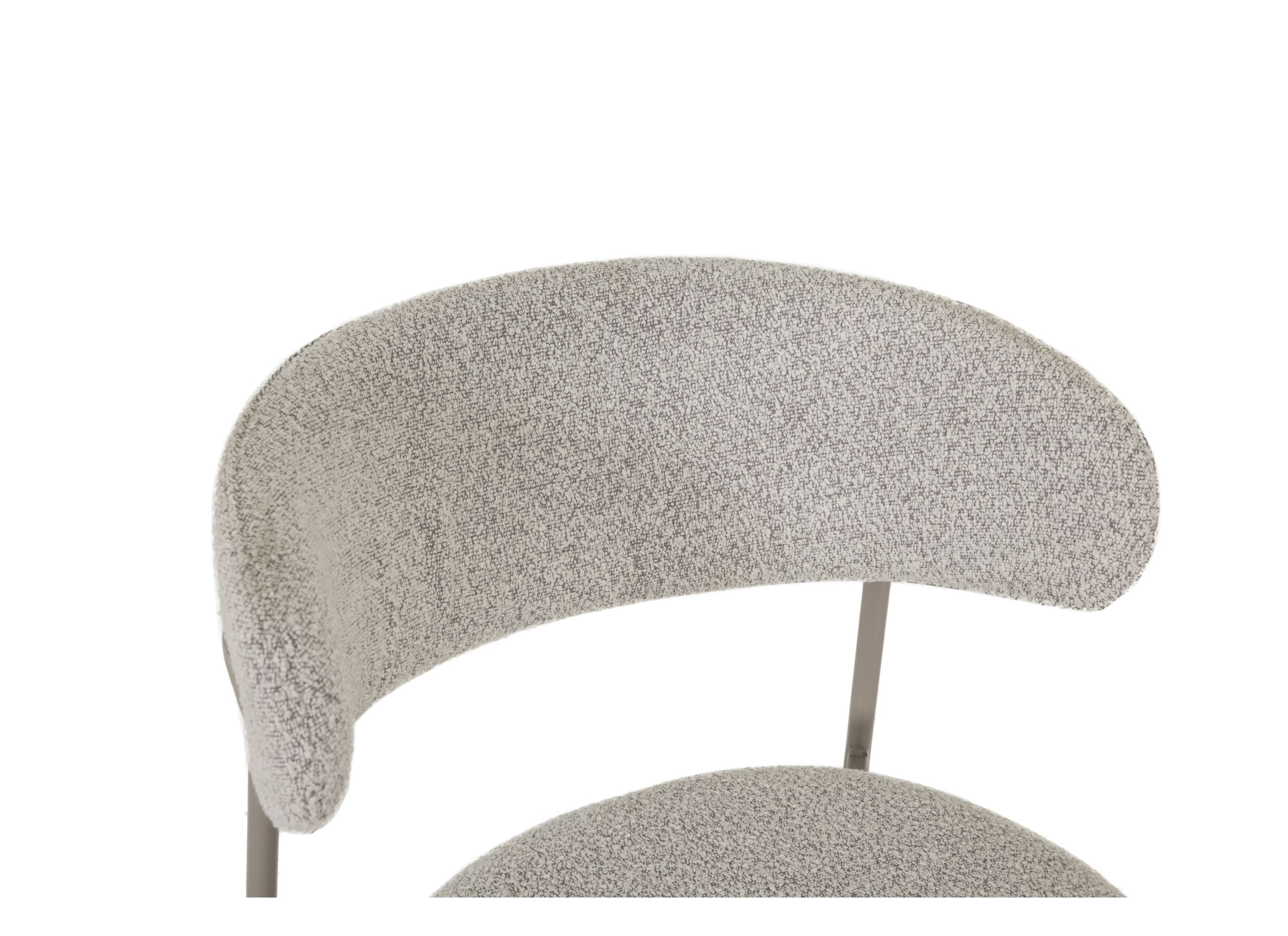 Detailfoto - Stoel Luke 54,5x58x79cm - bouclé - taupe beige