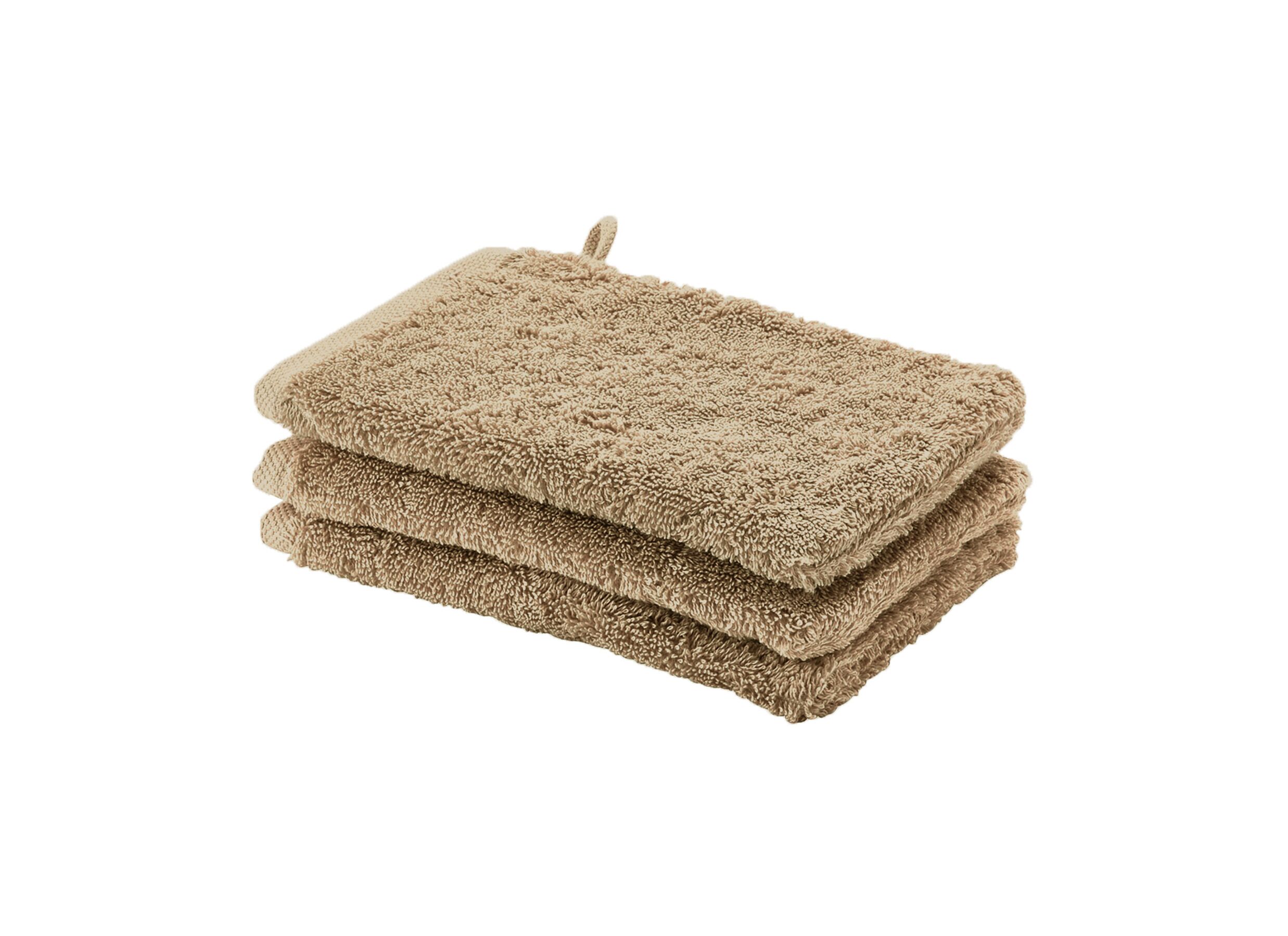 Washandje London 16x22cm - katoen - golden - Gant de toilette London 16x22cm - coton - golden