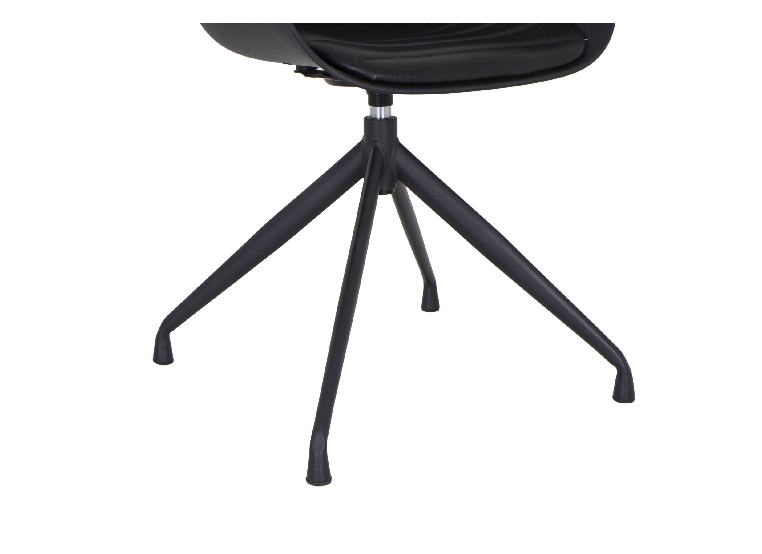 Chaise pivotante Burning 58x55x83.5cm - similicuir - noir