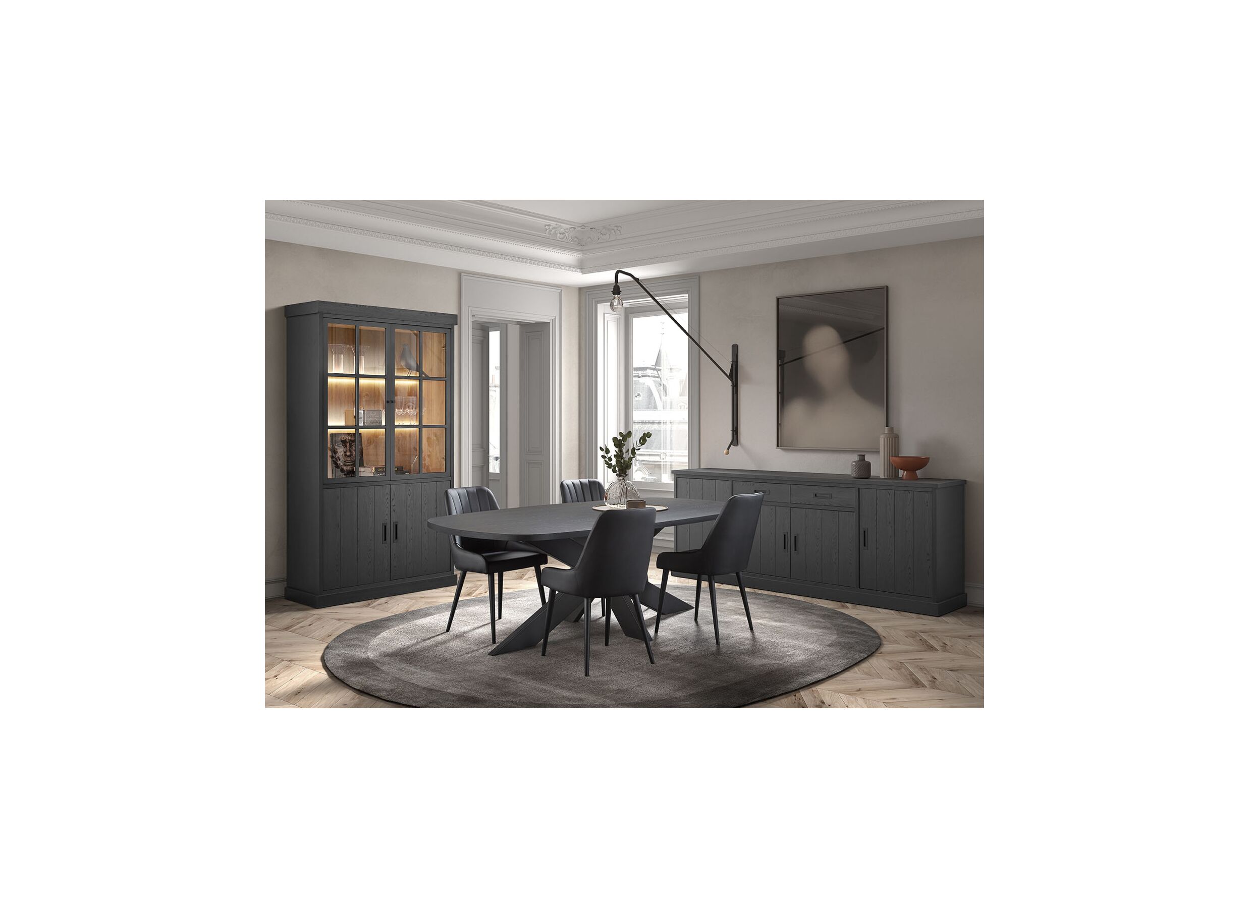 Table Raphael 230x119cm - melamine - NOX