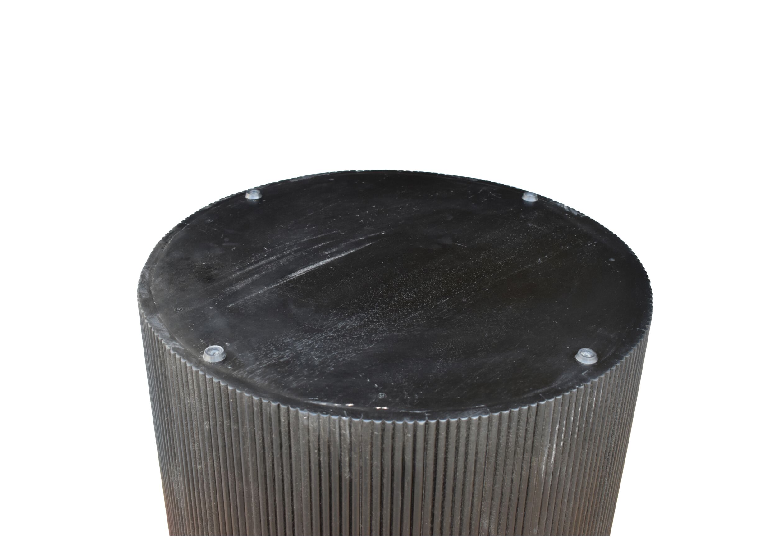 Detail - Table basse Balla Ø60cm - bois massif - noir