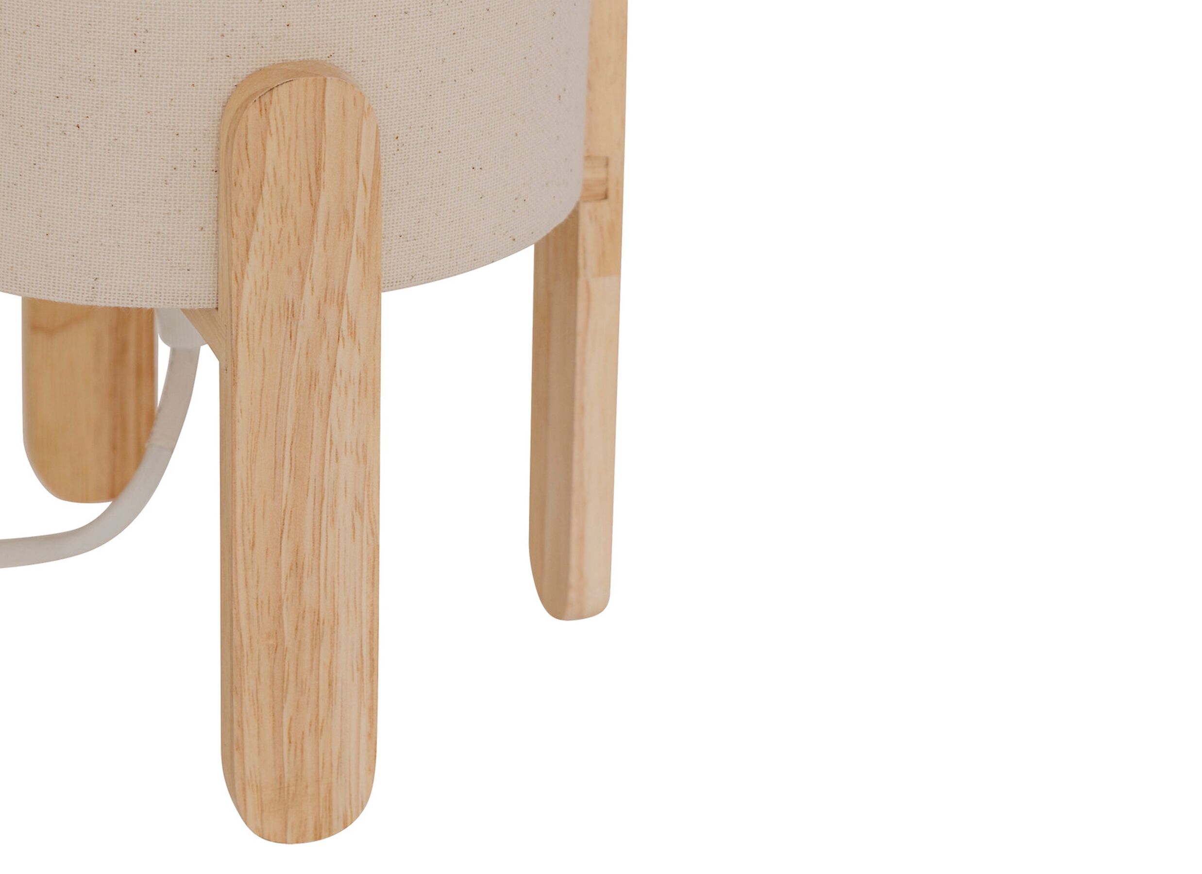 Detail - Lampe de table Rafa Ø18xH37cm - hevea & PVC - beige & naturel